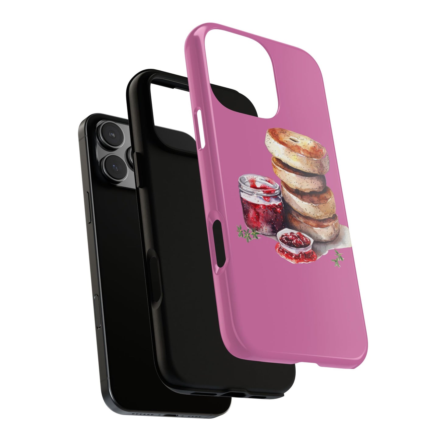 Cute Bagel Phone Case, Tough Cases for Food Lovers, Unique Gifts for Foodies, Phone Accessories for Breakfast Lovers, Fun and Stylish Cases