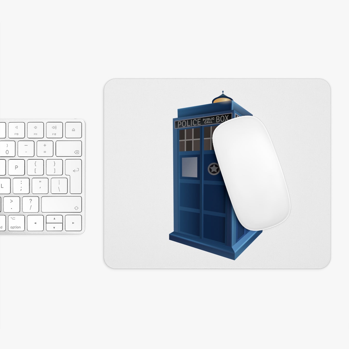Doctor Who Police Box Mouse Pad - Geeky Desk Accessory, Sci-Fi Fan Gift, Gaming Mousemat, Office Decor, Unique Gift Idea