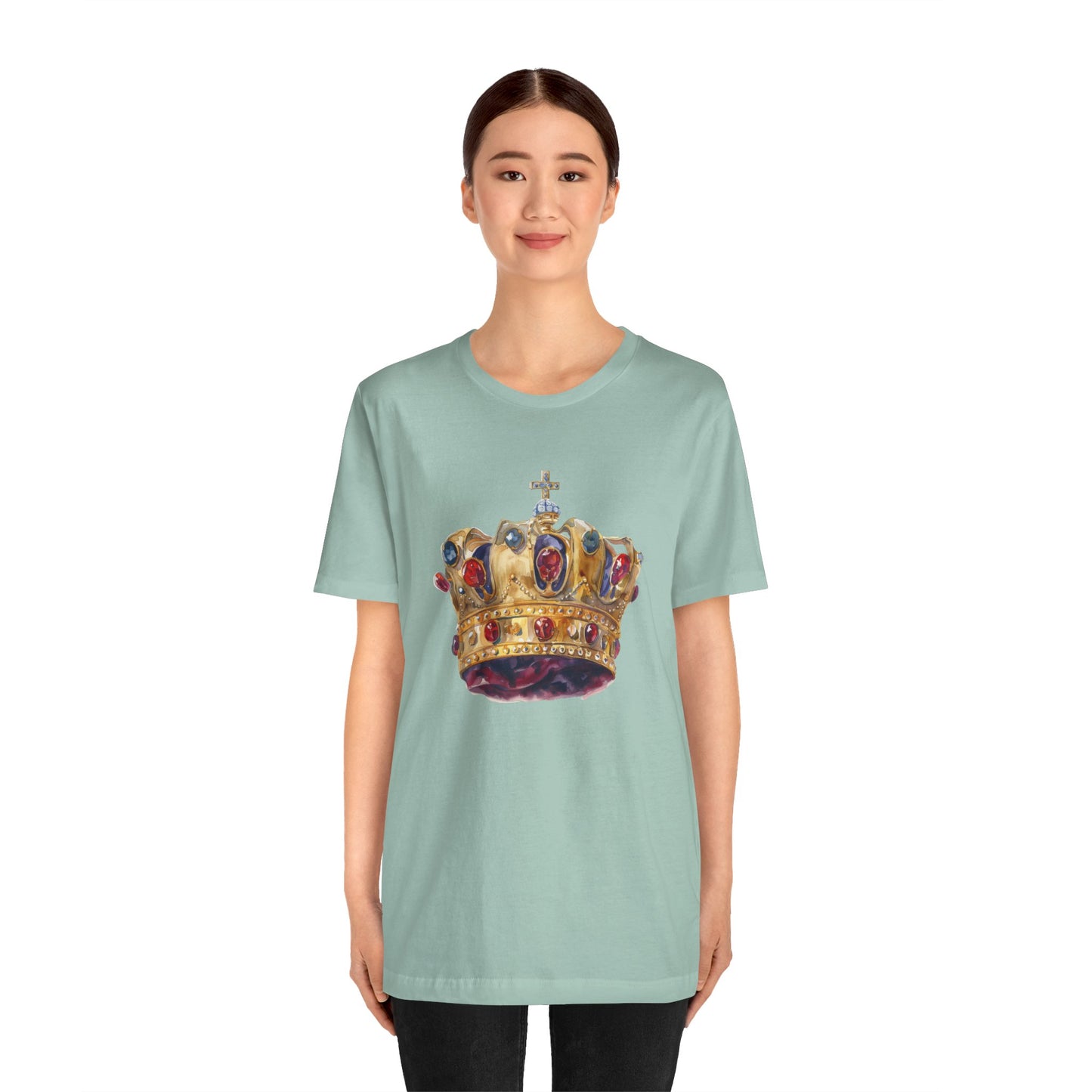 Unisex Jersey Short Sleeve Tee - British Royal Crown Design