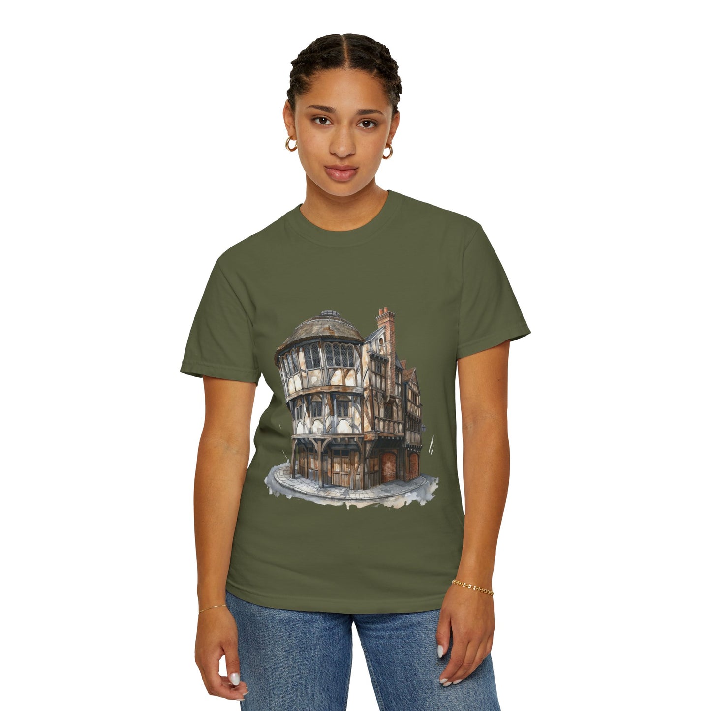 Unisex Garment-Dyed T-shirt - Cheers to Tradition - The Classic British Pub