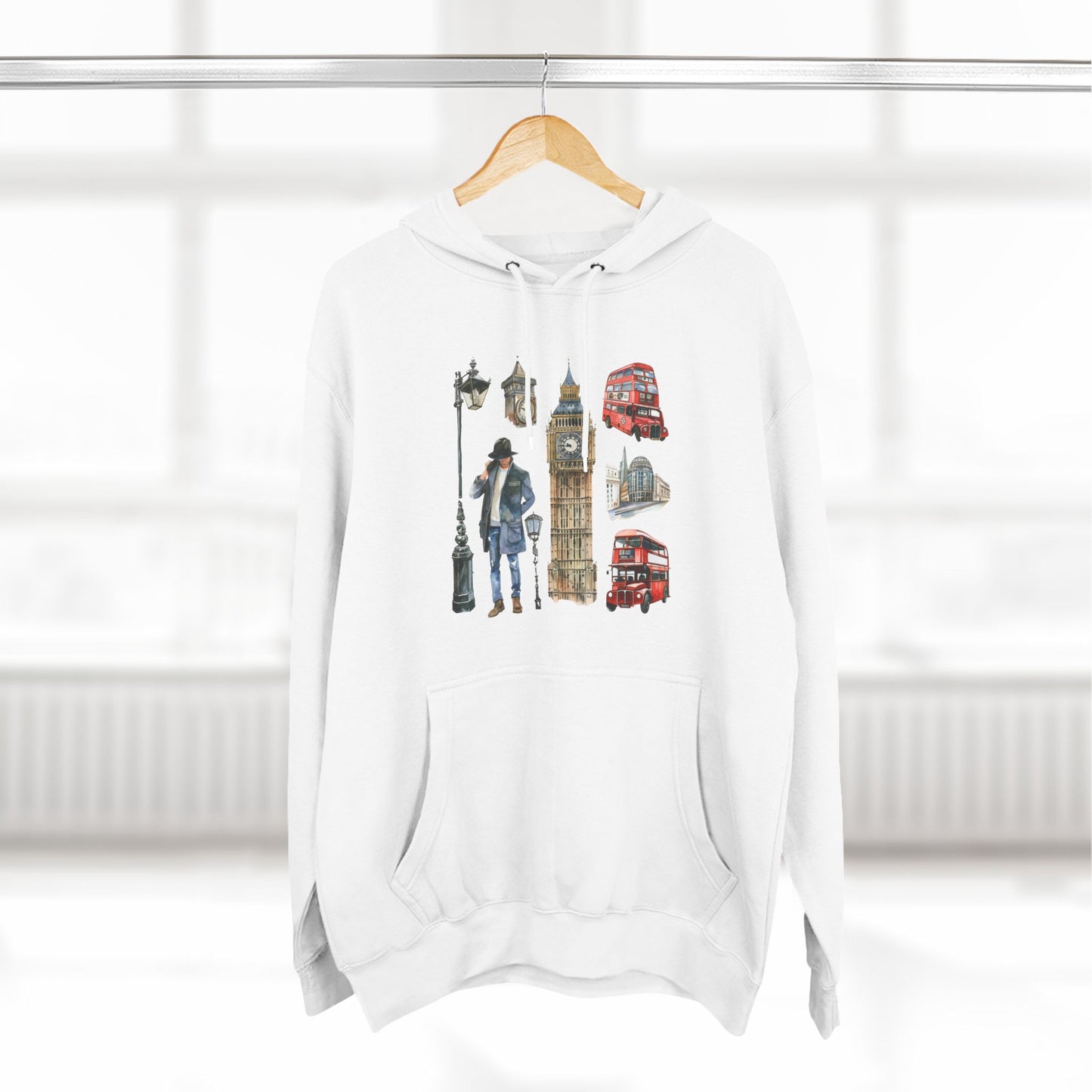 Vintage England Icons Cozy Three-Panel Fleece Hoodie