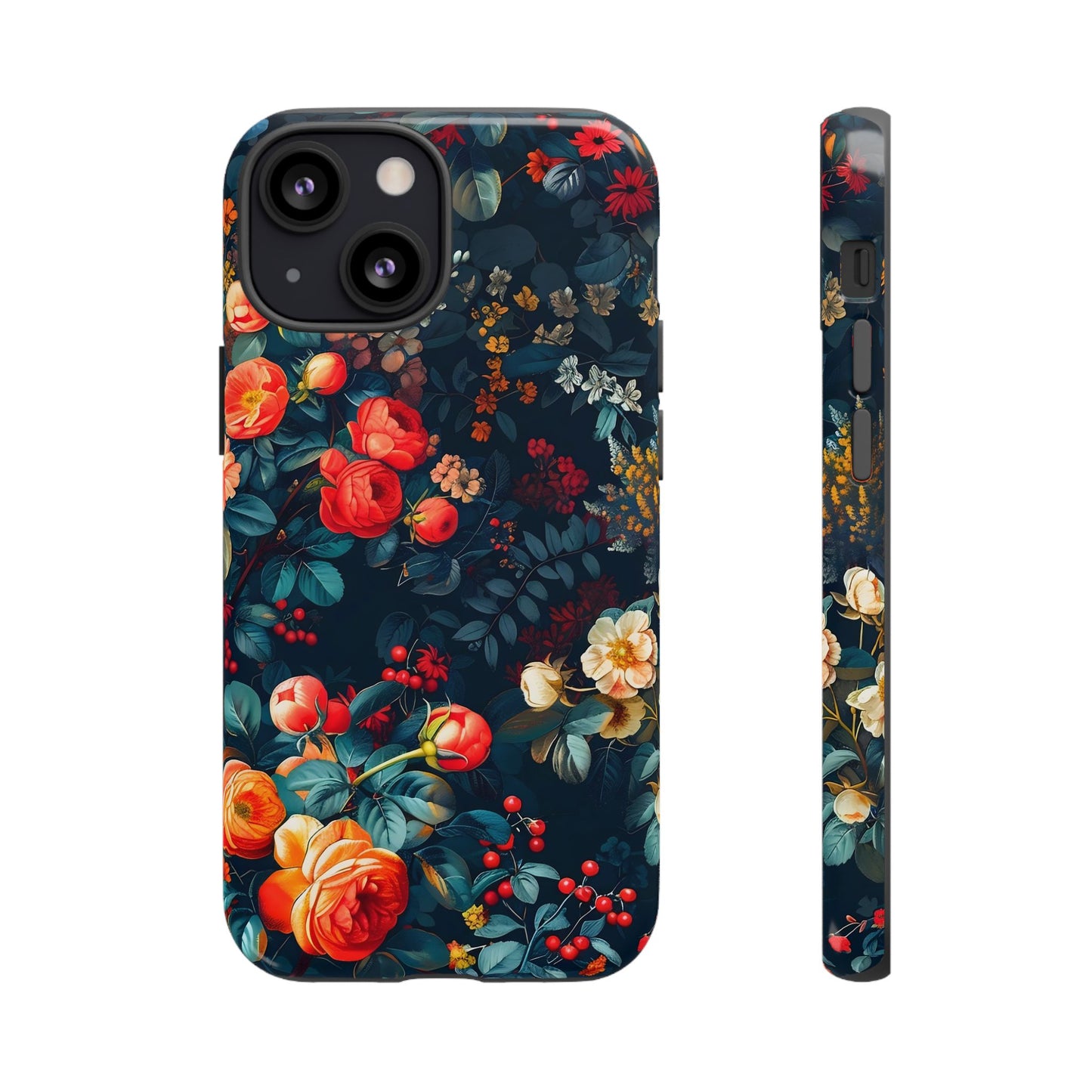 Floral Phone Case - Tough Cases, iPhone Protection, Elegant Floral Design, Gift for Her, Stylish Tech Accessory
