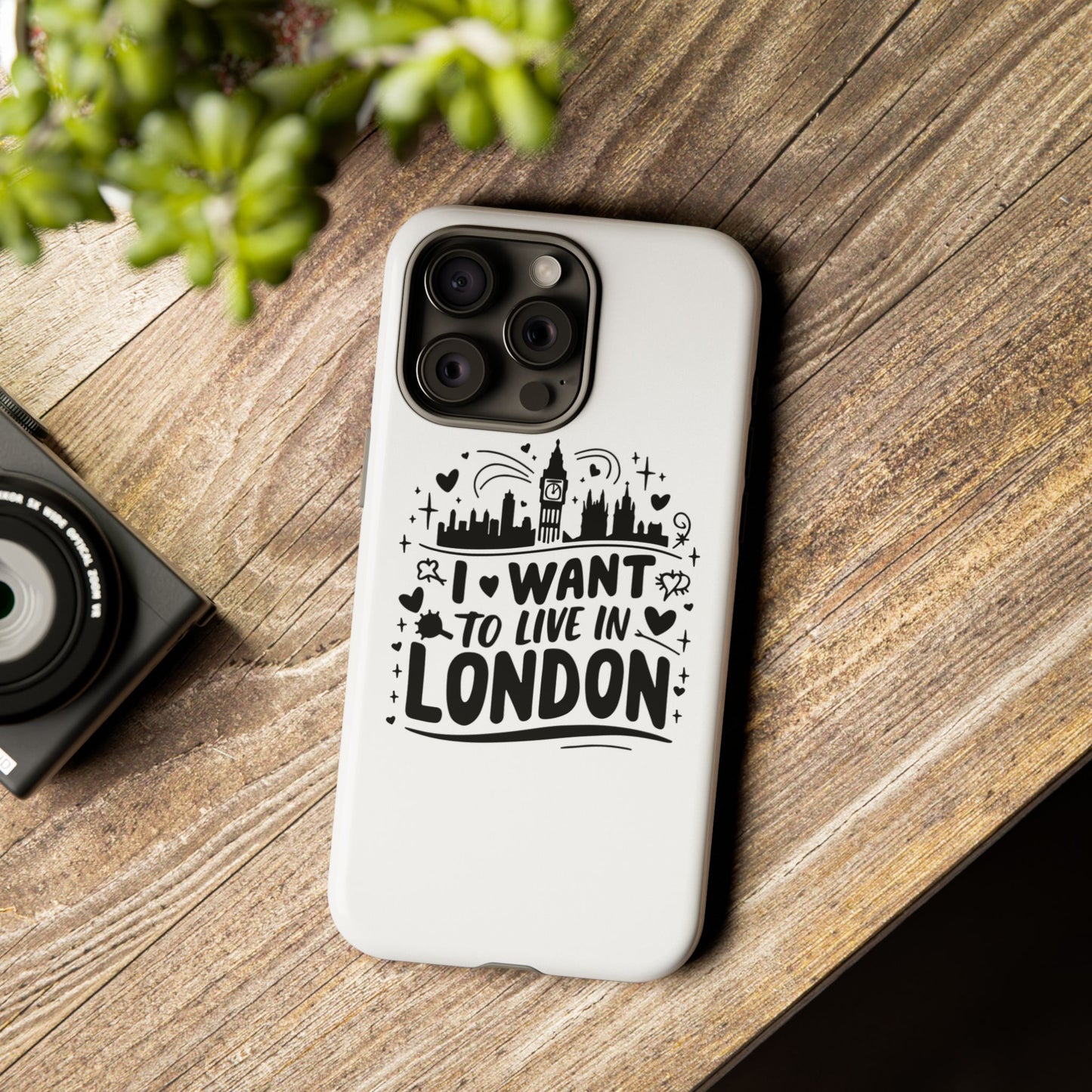 London City iPhone Case, Tough Phone Cover, Travel Gift, London Souvenir, Adventure Accessory, Wanderlust Decor