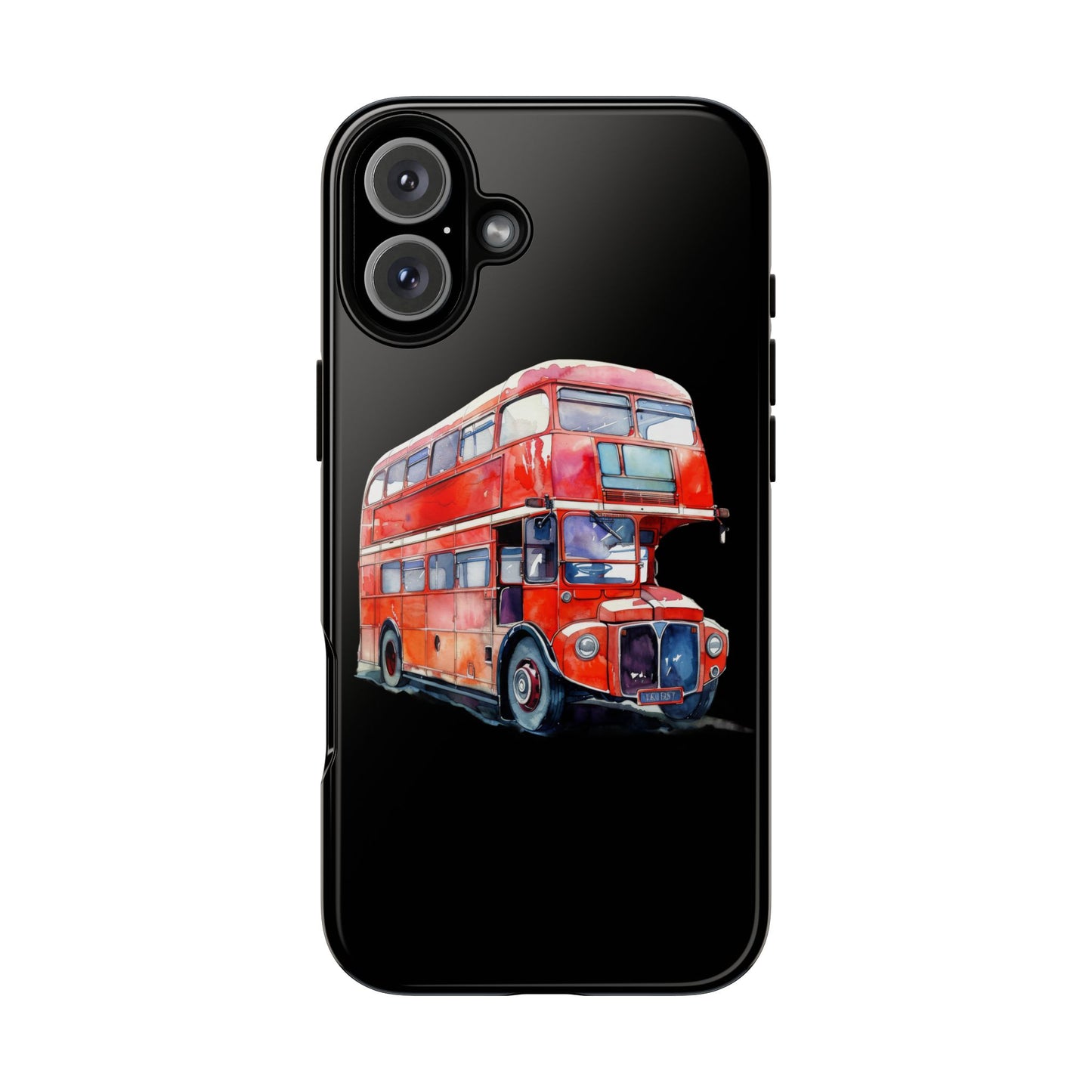 London Bus Phone Case, Tough iPhone Cover, Unique Gift for Travelers, Vintage Style Accessories, Holiday Present Idea