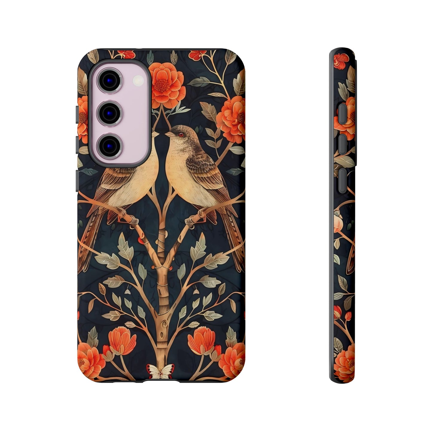 Floral Phone Case – Tough Cases with Bird Design, Unique Gift for Nature Lovers, Stylish Tech Accessory, Phone Cover, Artistic Case