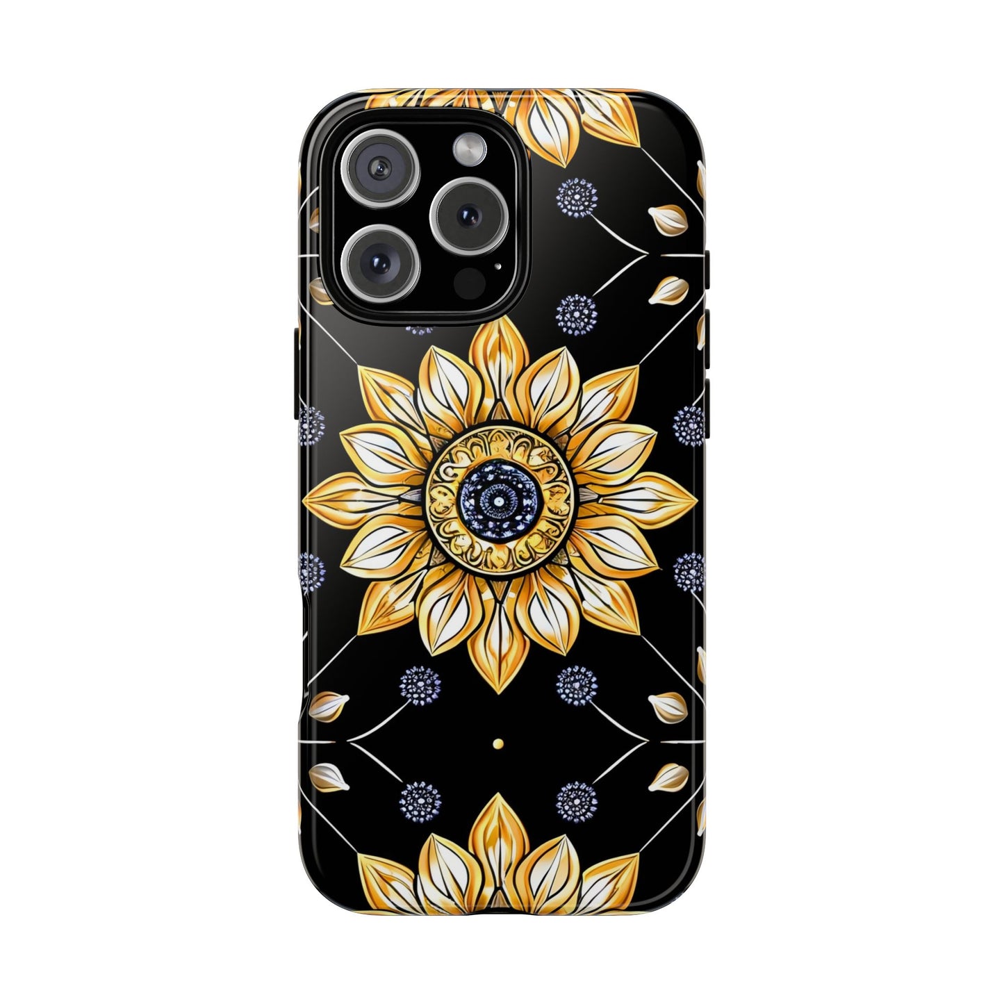 Floral Phone Case with Mandala Design, Tough Cases for iPhone & Samsung, Boho Style, Gift for Her, Unique Accessories
