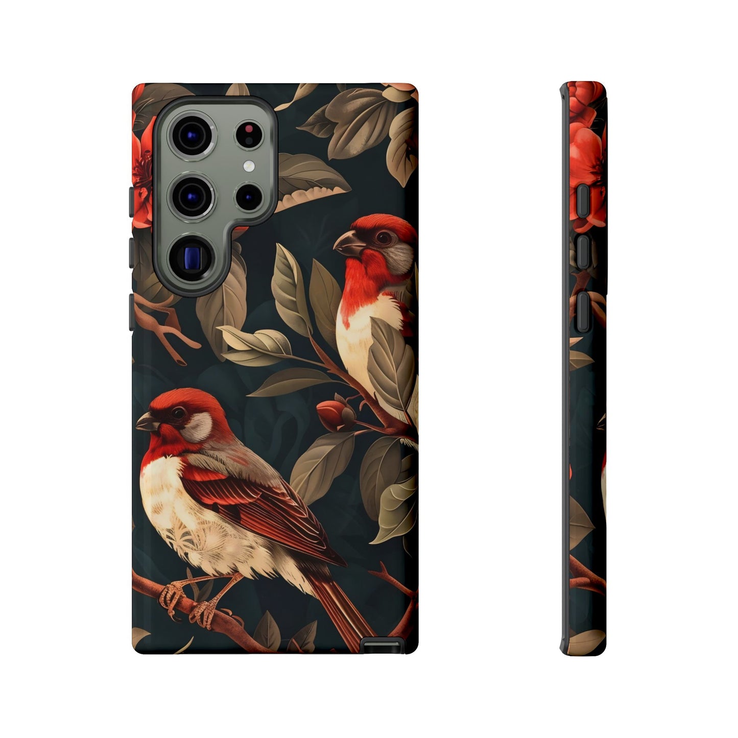 Elegant Bird Phone Case, Floral Tough Cases, Nature Lover Gift, Stylish Mobile Cover, Unique Phone Accessory