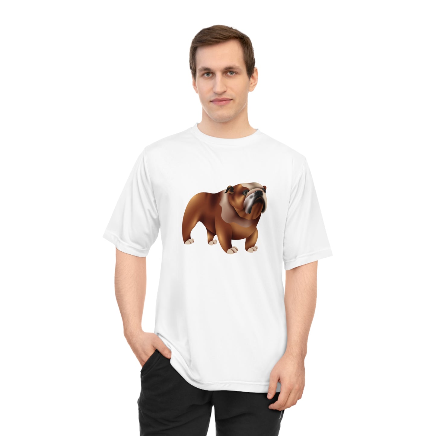 Unisex Zone Performance T-shirt - Adorable British Dog