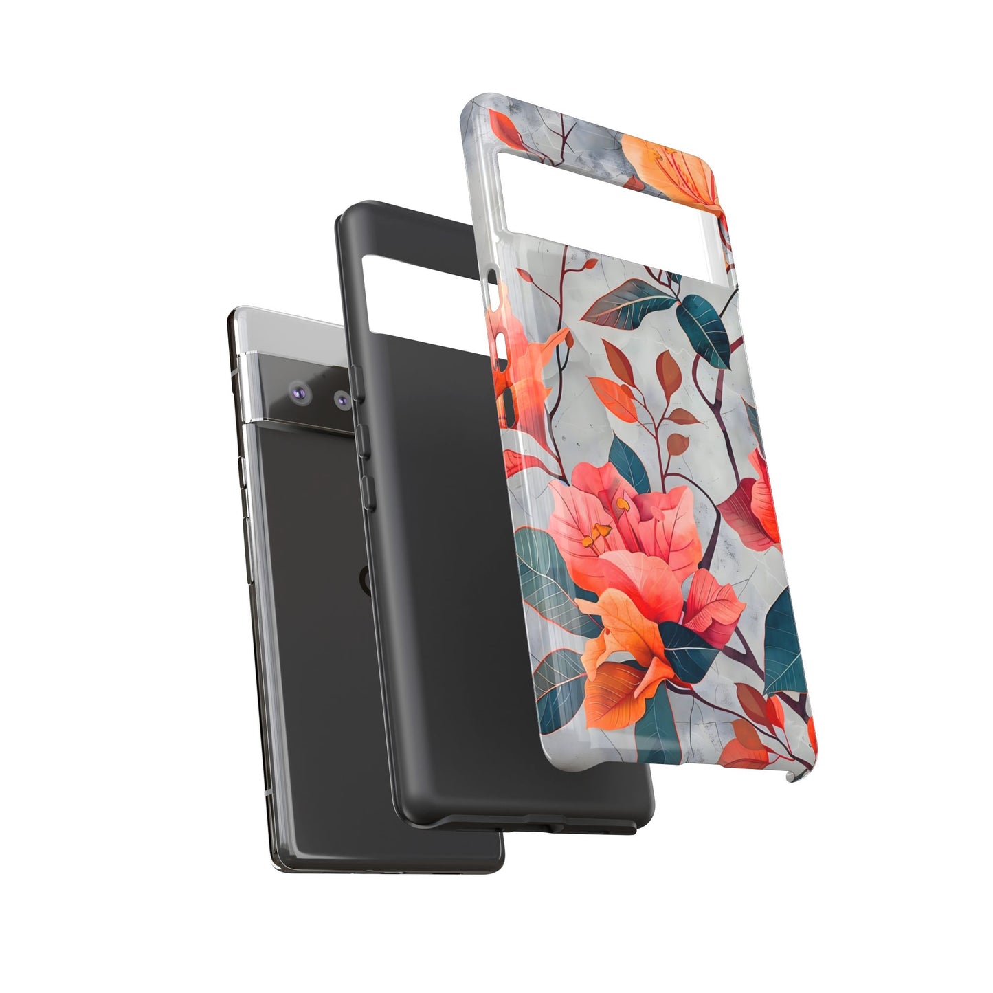 Floral Phone Case - Tough Cases, Protective Cover, Smartphone Accessories, Gift for Her, Stylish Tech Gear, Floral Designs