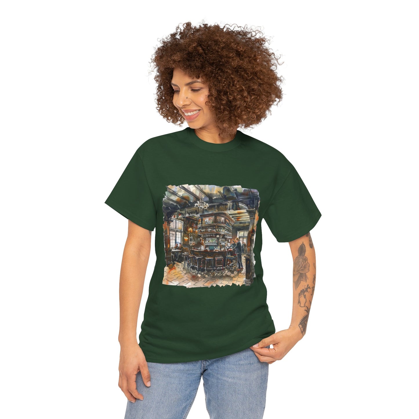 Unisex Heavy Cotton Tee - The Local Spot: - Authentic British Pub Vibes