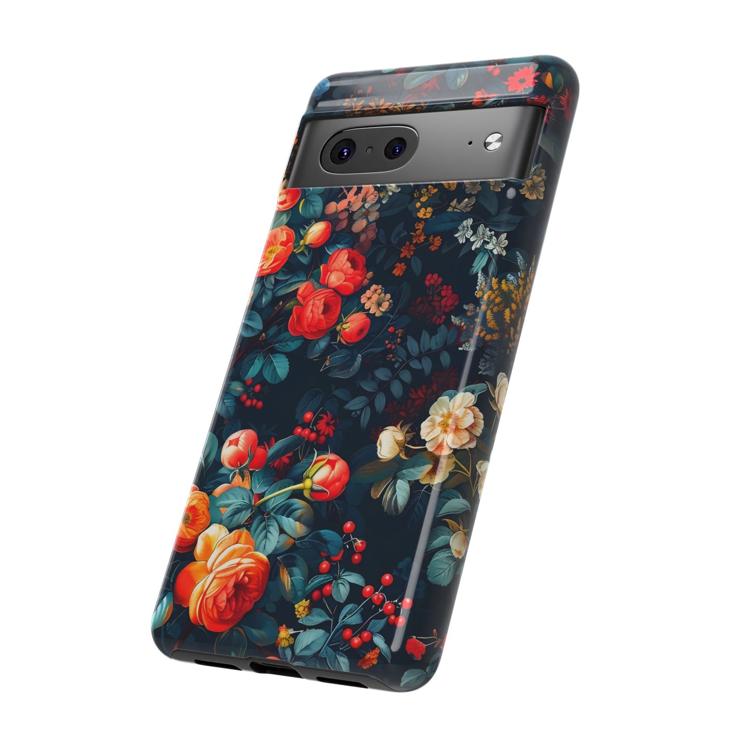 Floral Phone Case - Tough Cases, iPhone Protection, Elegant Floral Design, Gift for Her, Stylish Tech Accessory