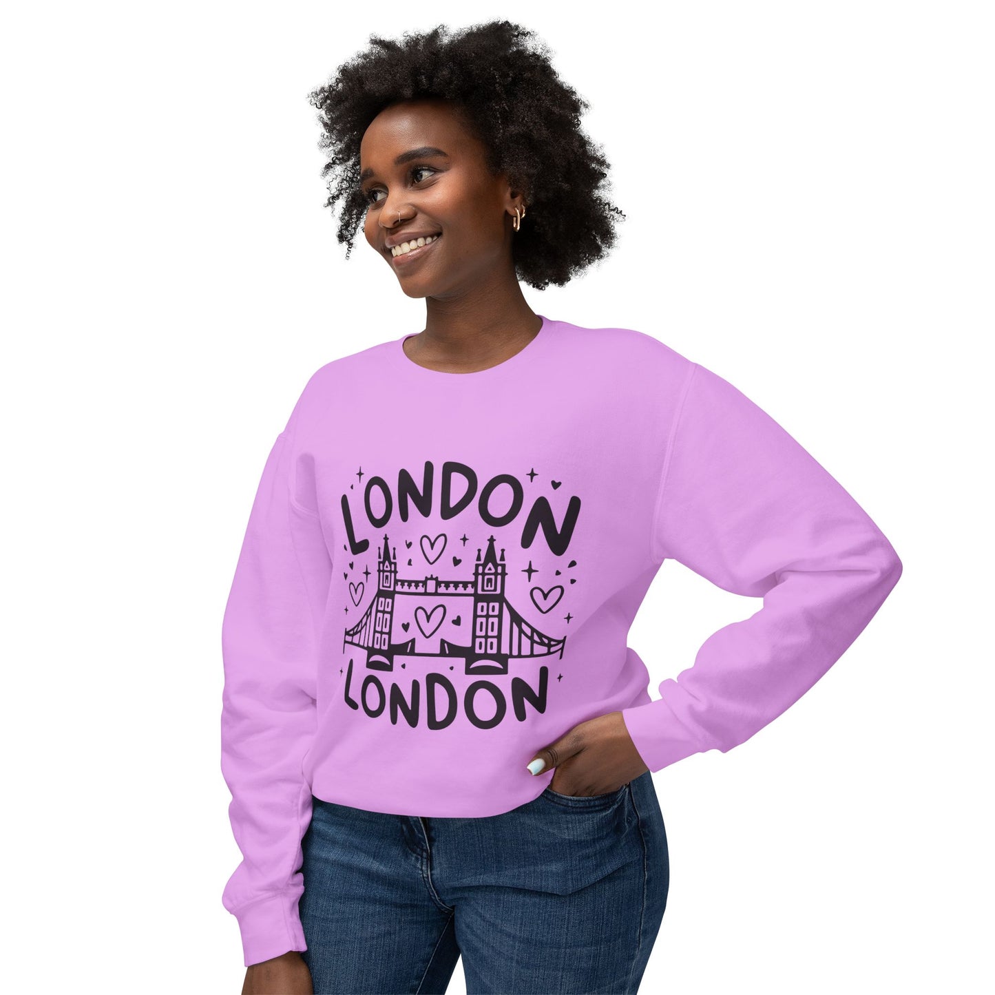Unisex Lightweight Crewneck Sweatshirt - Lovely London