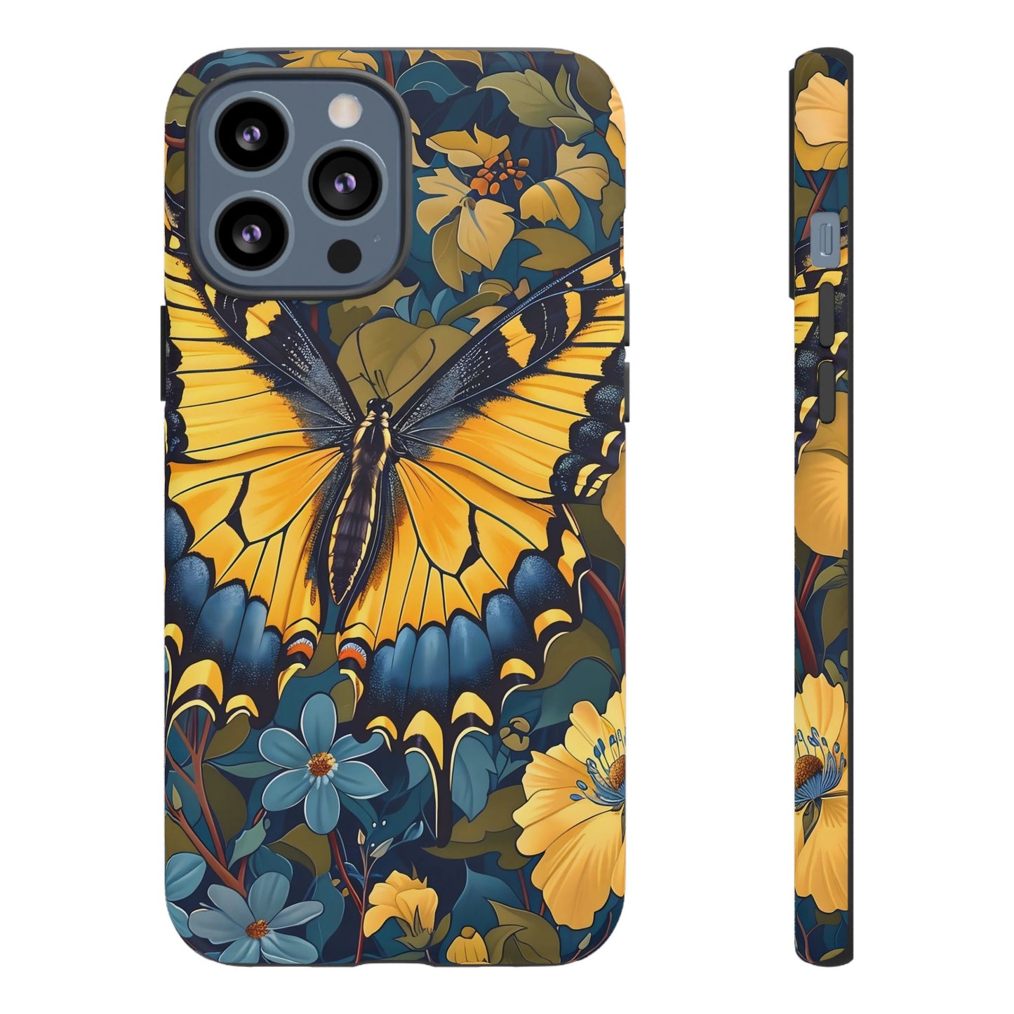 Colorful Butterfly Phone Case, Floral Design, Tough Cases, Protective Cover, Gifts for Nature Lovers, Birthday Present