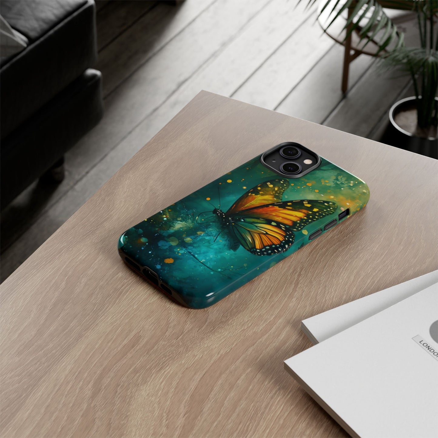 Colorful Butterfly Phone Case, Tough Cases for iPhone and Samsung, Cute Tech Accessories, Nature Lovers Gift, Vibrant Floral Design