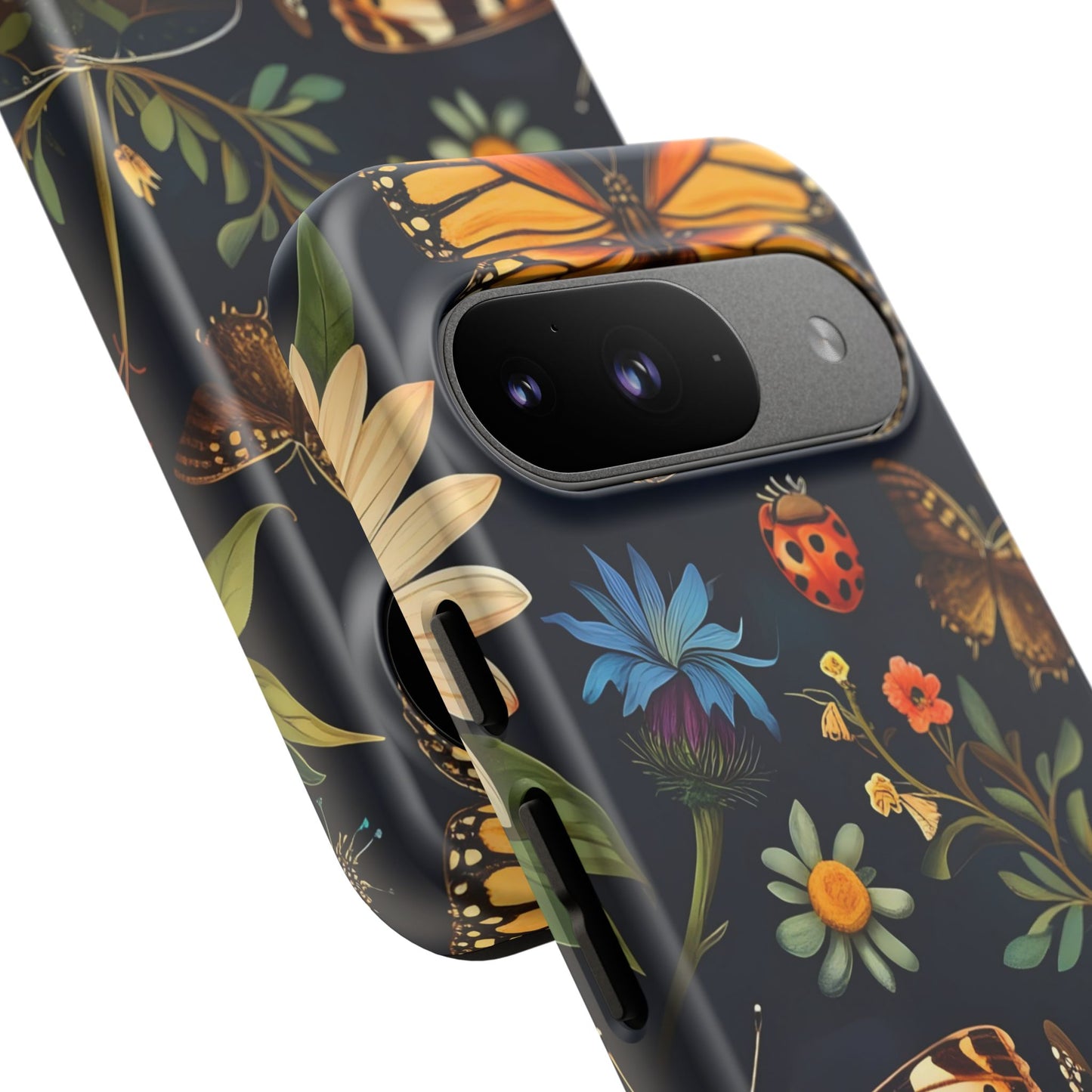 Nature-Inspired Phone Case | Floral Butterfly Design, Tough Phone Cover, Gift for Nature Lovers, Cute Butterfly Case, Home Decor