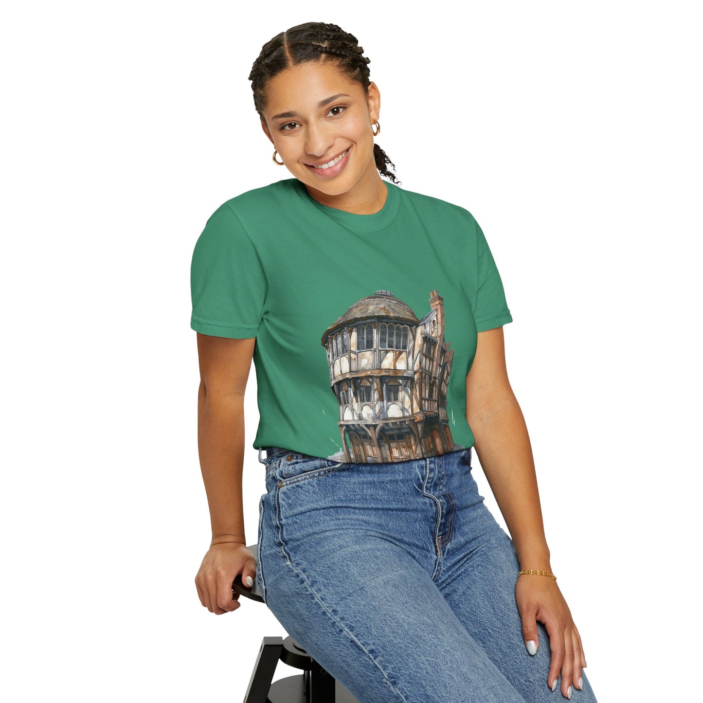 Unisex Garment-Dyed T-shirt - Cheers to Tradition - The Classic British Pub