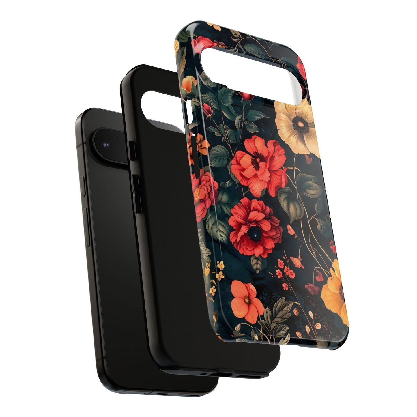 Floral Phone Case, Tough Cases, Flower Motif, Protective Cover, Gift for Her, Floral Design, Spring Accessory