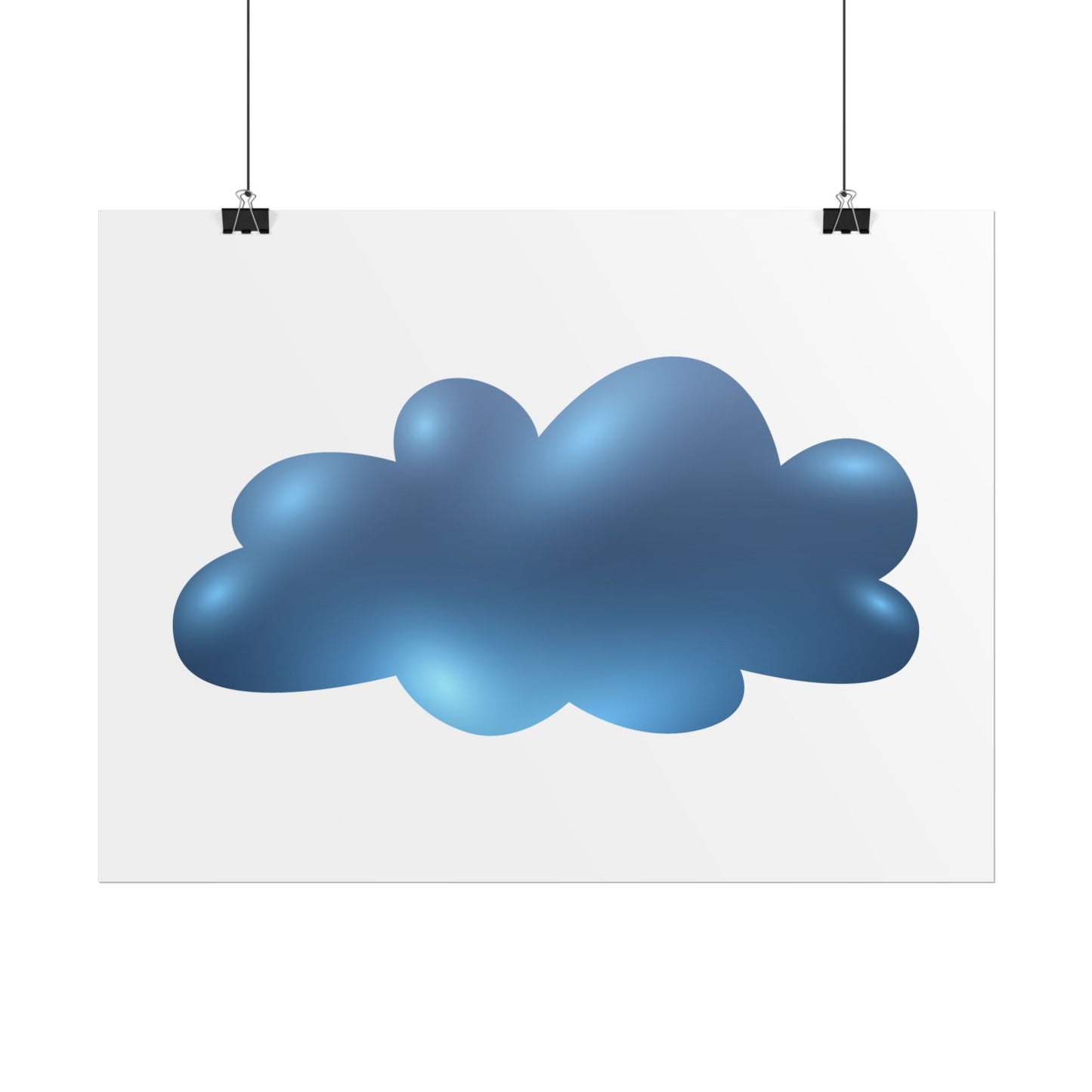 Blue Cloud Art Print, Minimalist Wall Decor, Kids Room Wall Art, Nursery Poster, Aesthetic Home Decor, Modern Art Print