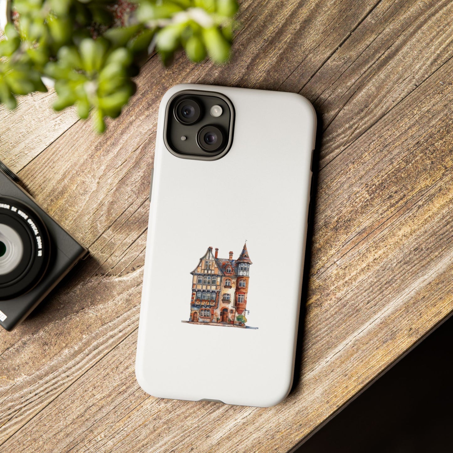 Artistic Phone Case with Vintage House Design