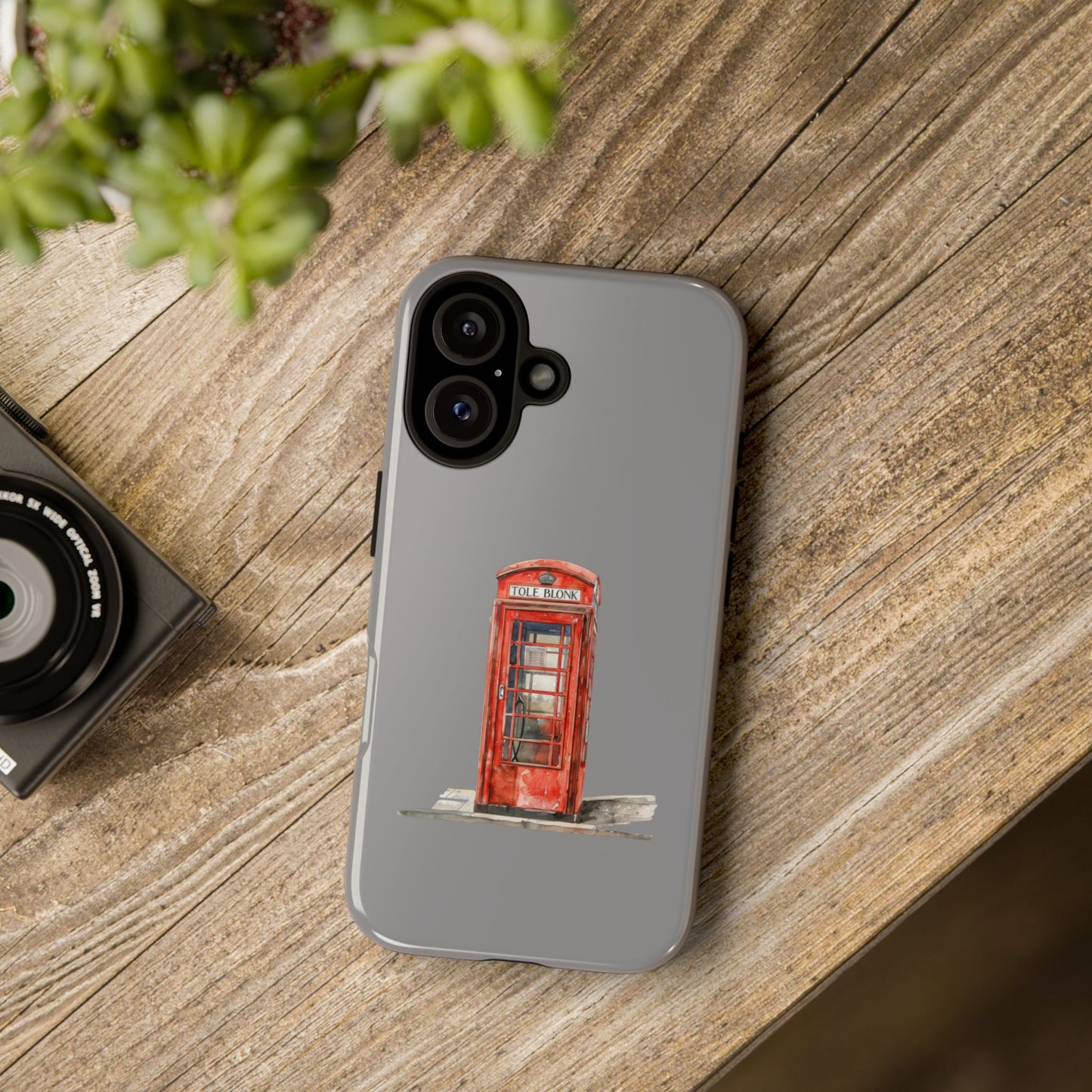 Red Phone Booth Phone Case, Vintage Style Case, Tough Cases for Gifts, Quirky Phone Accessories, Travel Lover's Gift