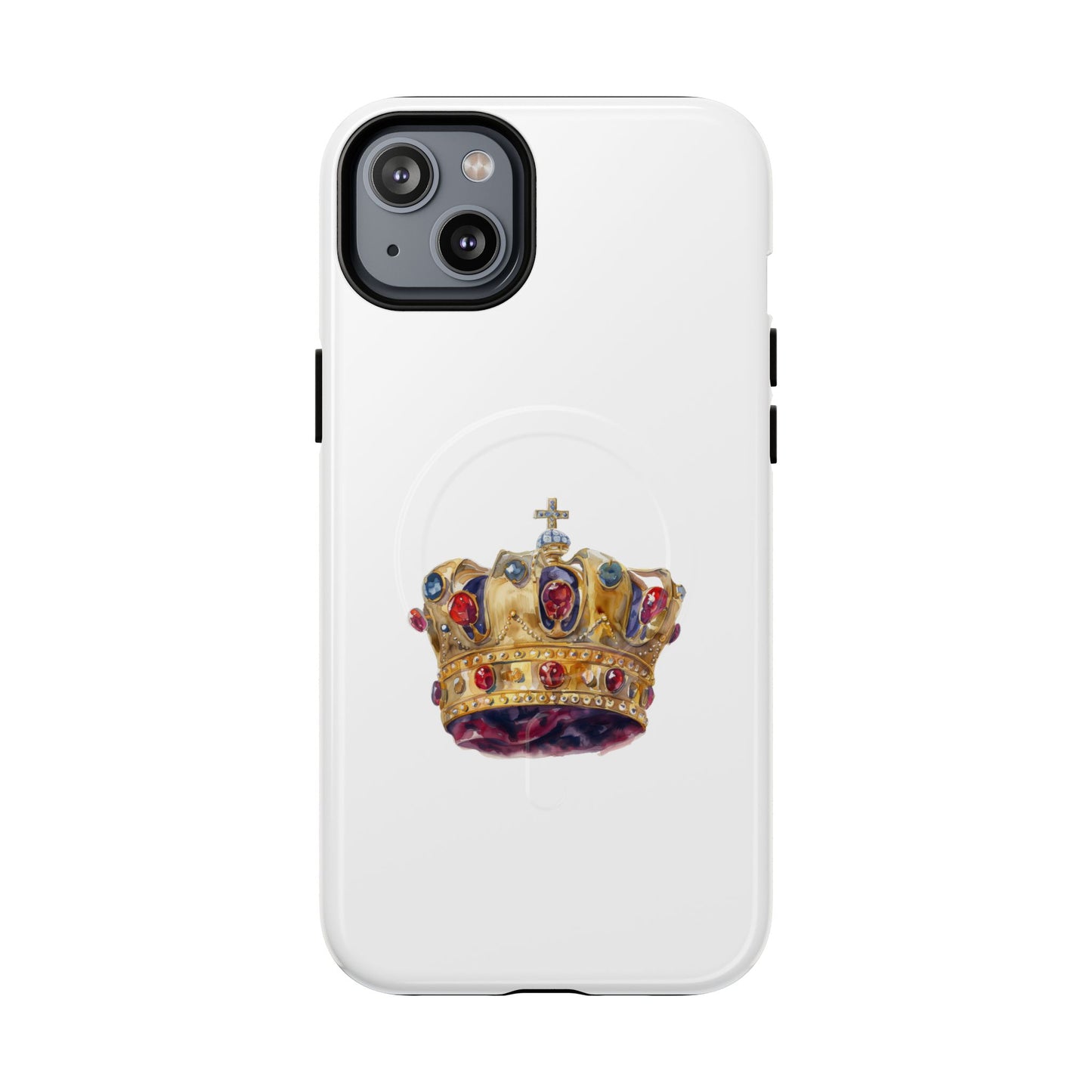 Royal Crown Magnetic Phone Case, Durable Phone Cover, Stylish Tech Accessory, Perfect Gift for Him & Her, Unique Design Case