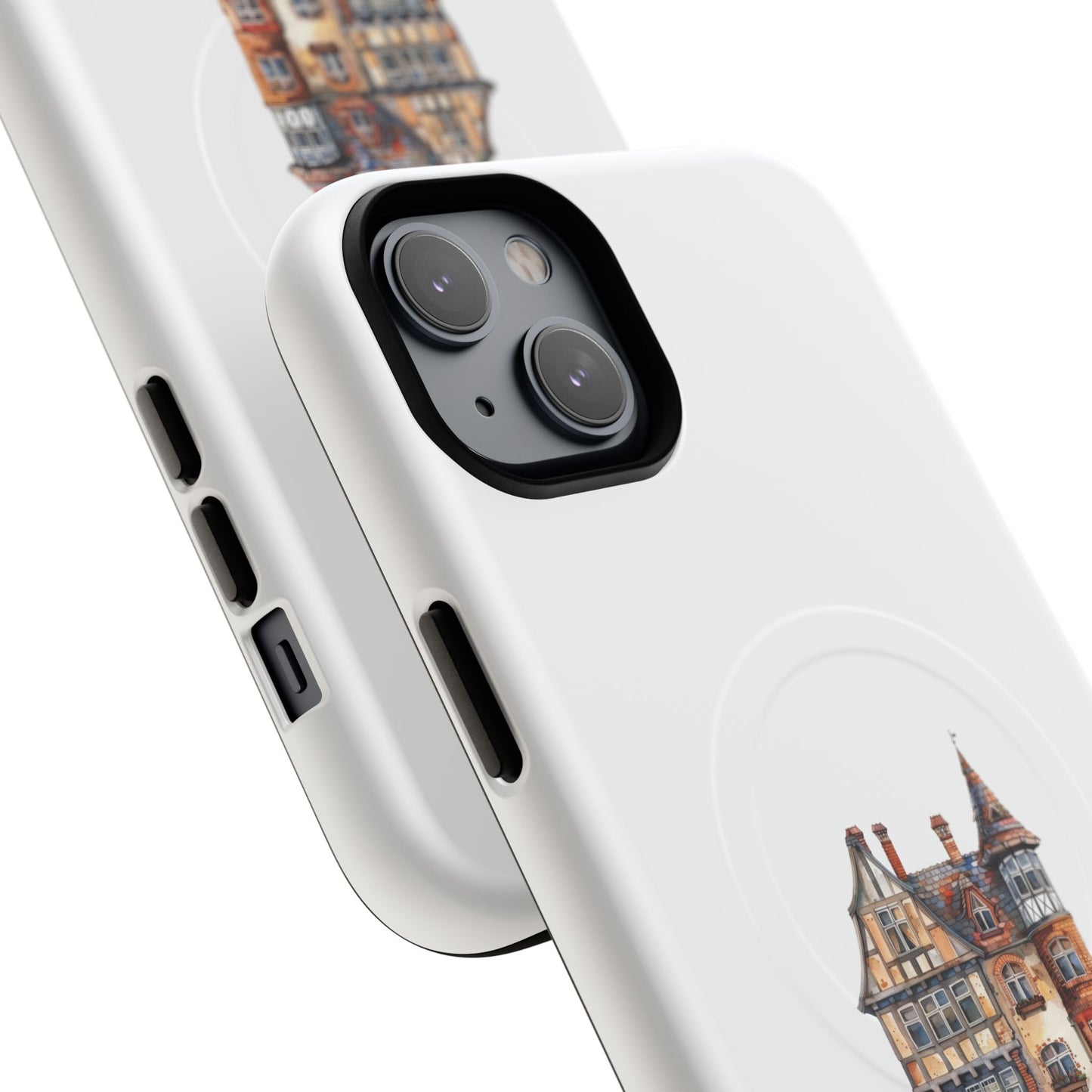 Artistic Magnetic Phone Case | Tough Protective Cover for iPhones | Unique House Design | Gift for Homeowners & Tech Lovers