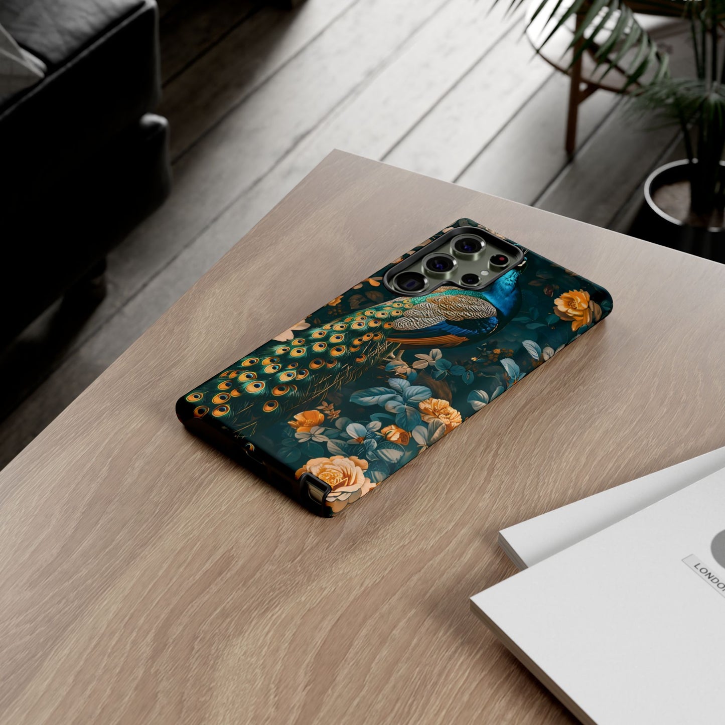 Peacock Phone Case - Elegant Floral Design, Tough Case for Protection, Unique Gift for Nature Lovers, Stylish Accessory, Eco-Friendly