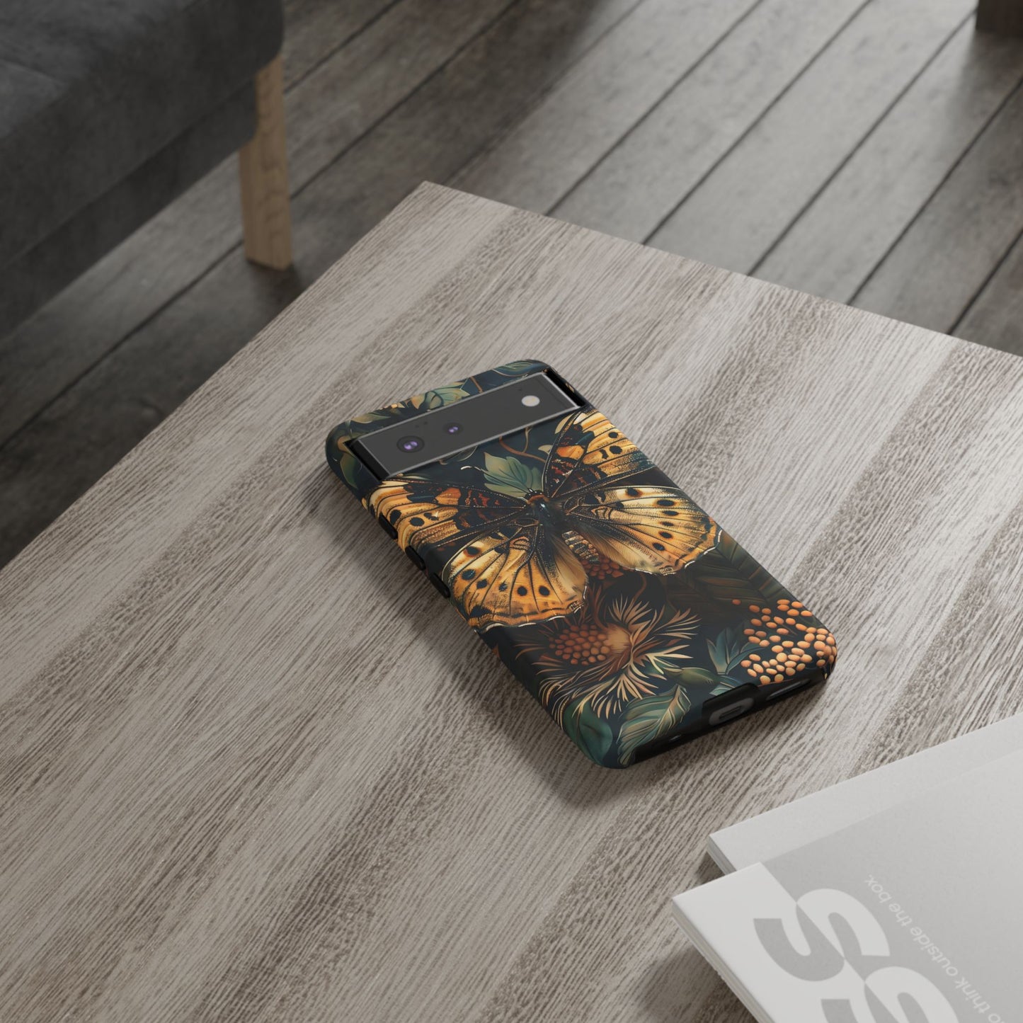 Butterfly Floral Phone Case, Tough Cases, Protective Cover, Unique Gift, Nature Lover, Art Print, Spring Decor