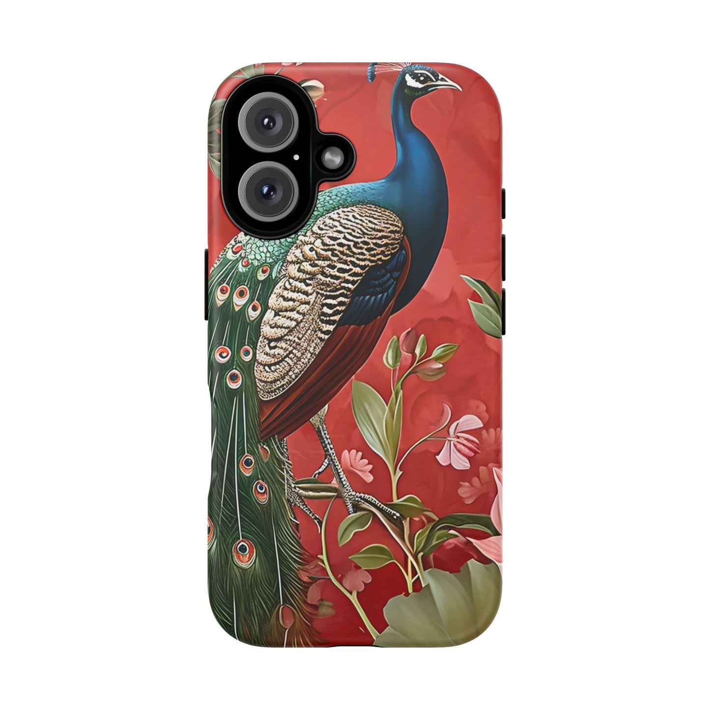 Peacock Tough Phone Case | Stylish Phone Cover, Unique Gift for Nature Lovers, Phone Accessory, Vibrant Floral Design
