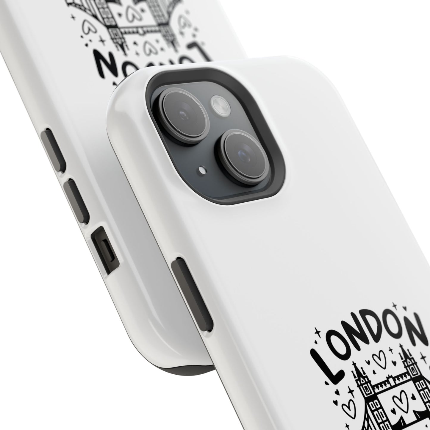 London-Themed Magnetic Phone Case, Cute Phone Cover, Trendy Gift for Travelers, City Lovers, Unique Accessory for iPhone