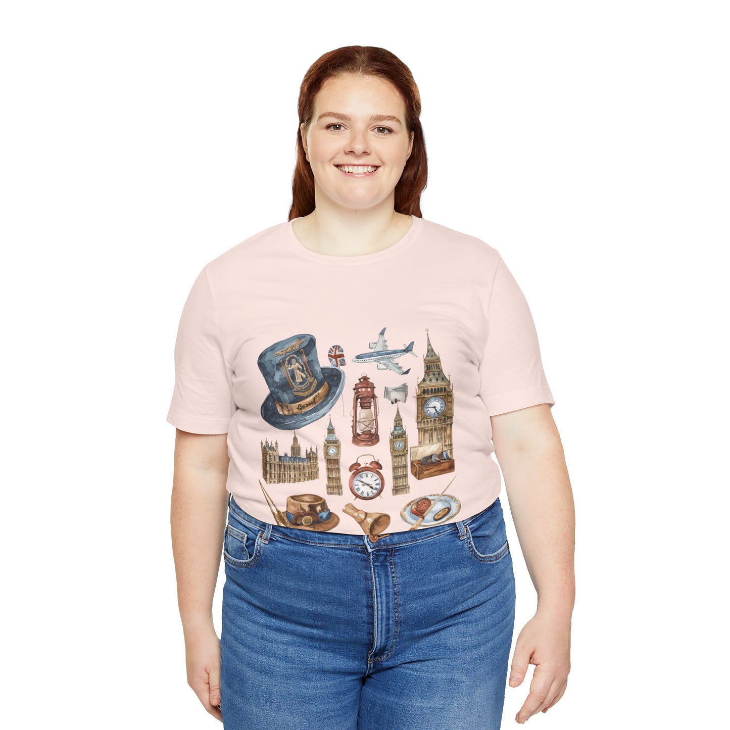Unisex Jersey Short Sleeve Tee - Nostalgic England: Vintage Symbols & Icons