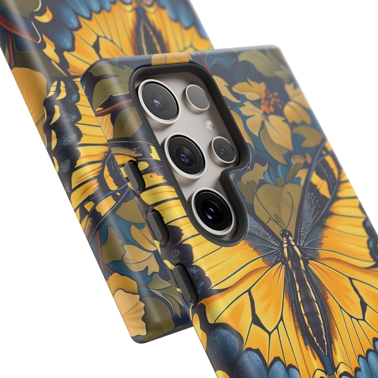 Colorful Butterfly Phone Case, Floral Design, Tough Cases, Protective Cover, Gifts for Nature Lovers, Birthday Present