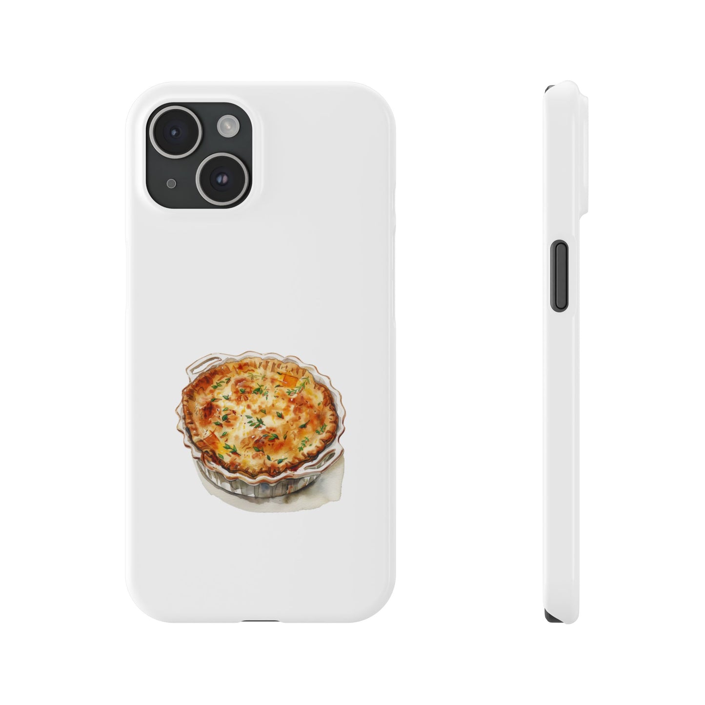 Quiche Lover Slim Phone Cases, Cute Foodie Phone Cover, Quirky Gift for Chefs, Kitchen Decor, Foodie Birthday Gift