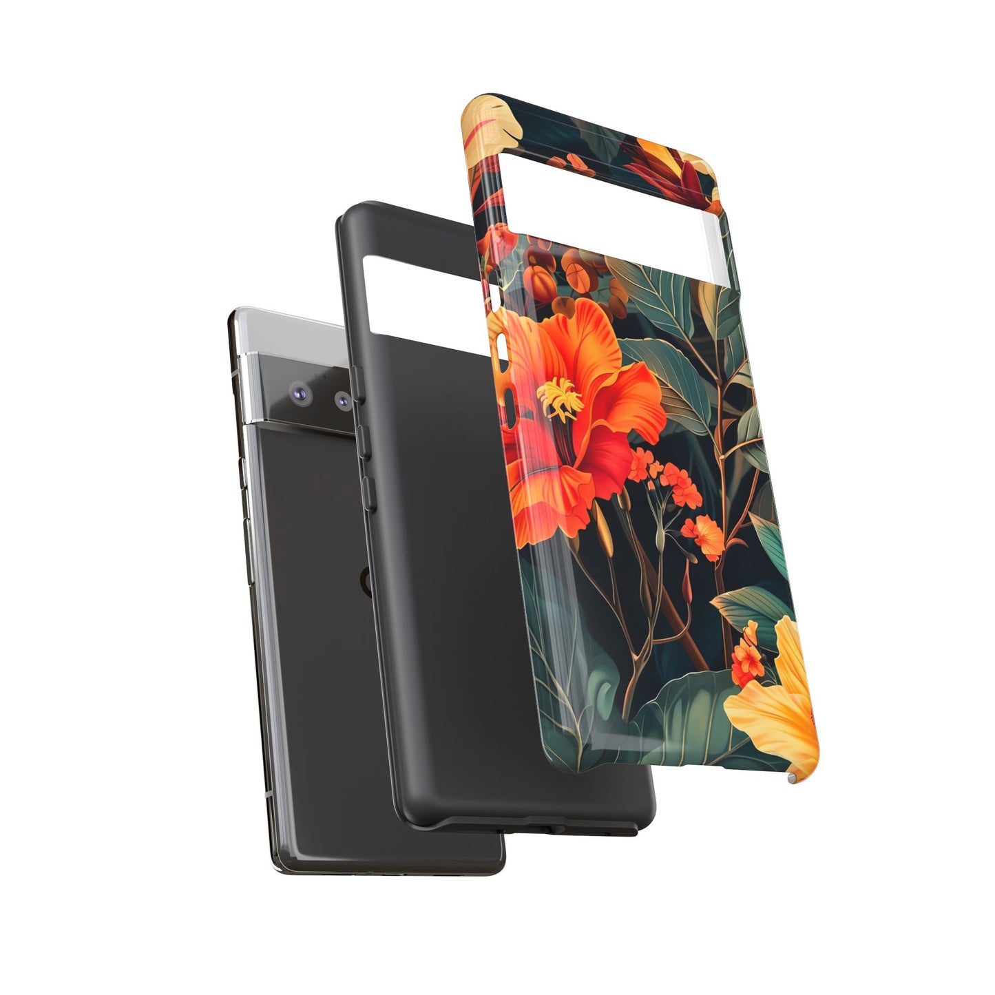 Tough Floral Phone Case | Tropical Vibe, Gift for Nature Lovers, Summer Beach Accessory, Floral Pattern, Trendy Phone Accessories