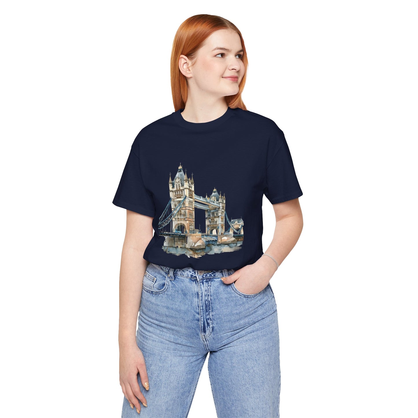Unisex Jersey Short Sleeve Tee - London Bridge - Iconic Landmark and Historical Beauty