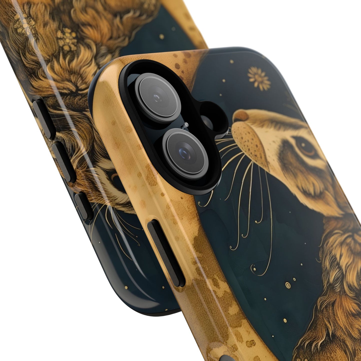 Artistic Phone Case with Celestial Hare Design, Tough Cases, Unique Gifts, Nature Lovers, Phone Accessories, Bohemian Style