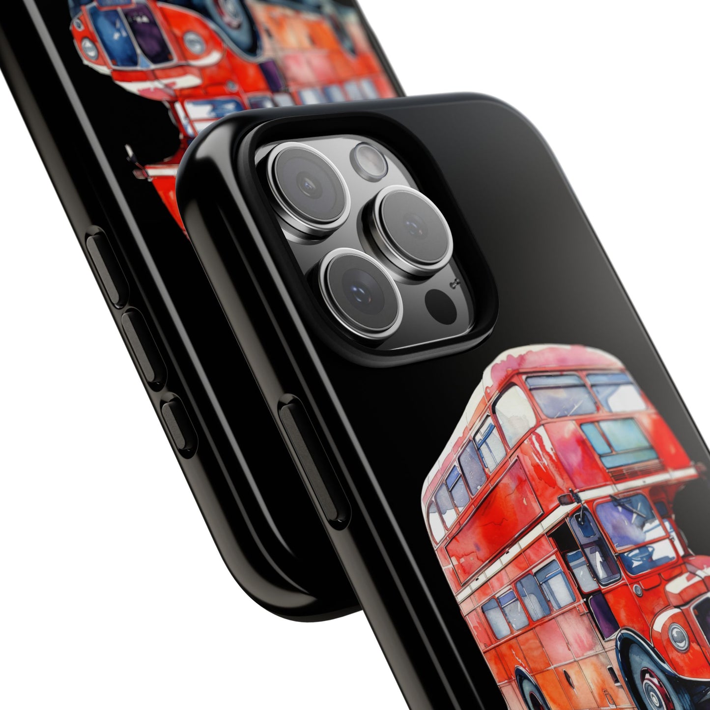 London Bus Phone Case, Tough iPhone Cover, Unique Gift for Travelers, Vintage Style Accessories, Holiday Present Idea