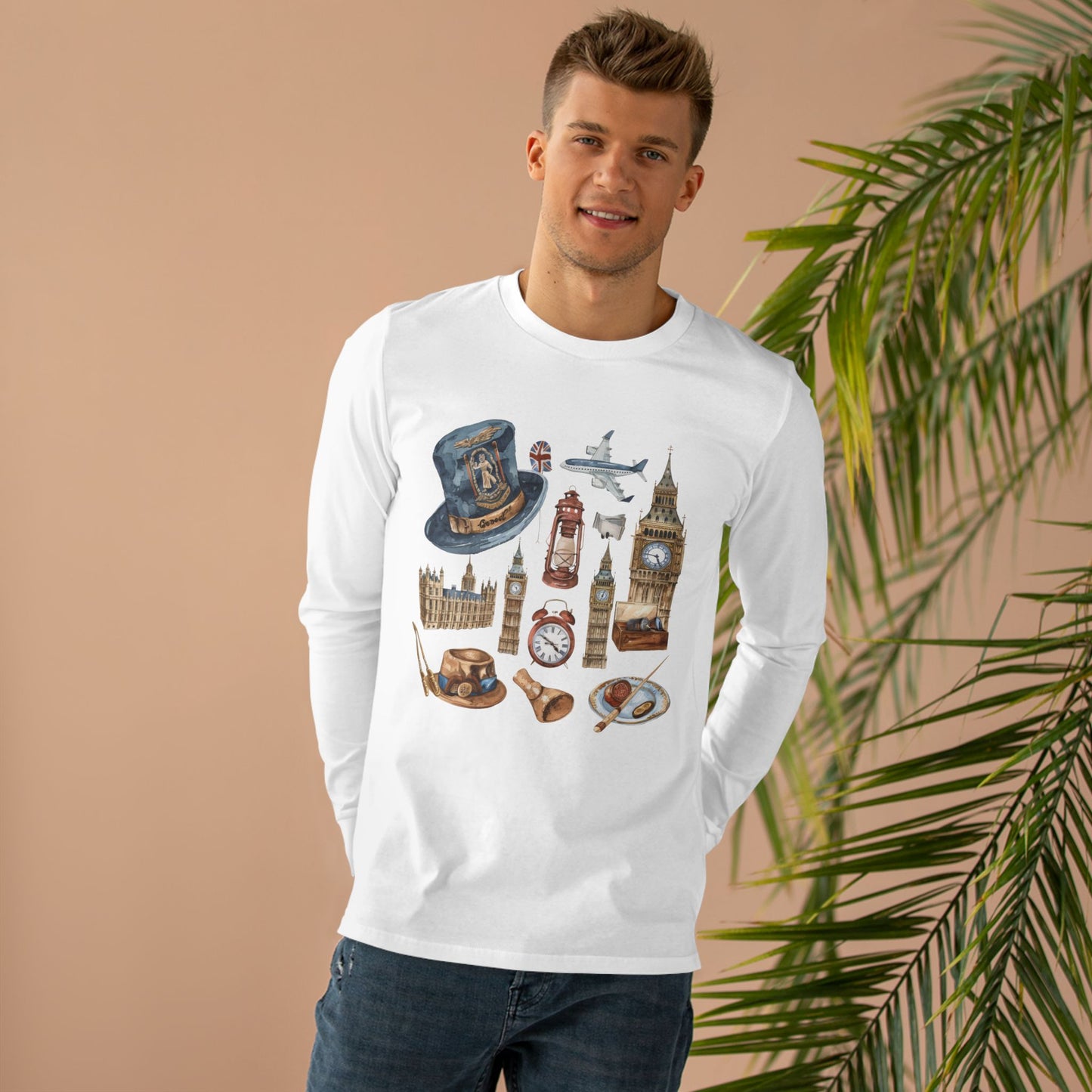 Men’s Base Longsleeve Tee - Vintage England Icons