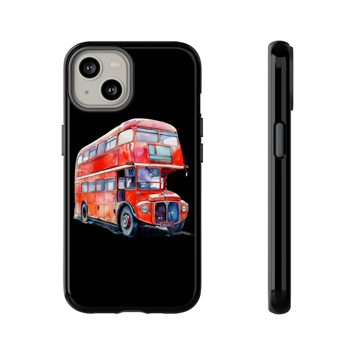 London Bus Phone Case, Tough iPhone Cover, Unique Gift for Travelers, Vintage Style Accessories, Holiday Present Idea