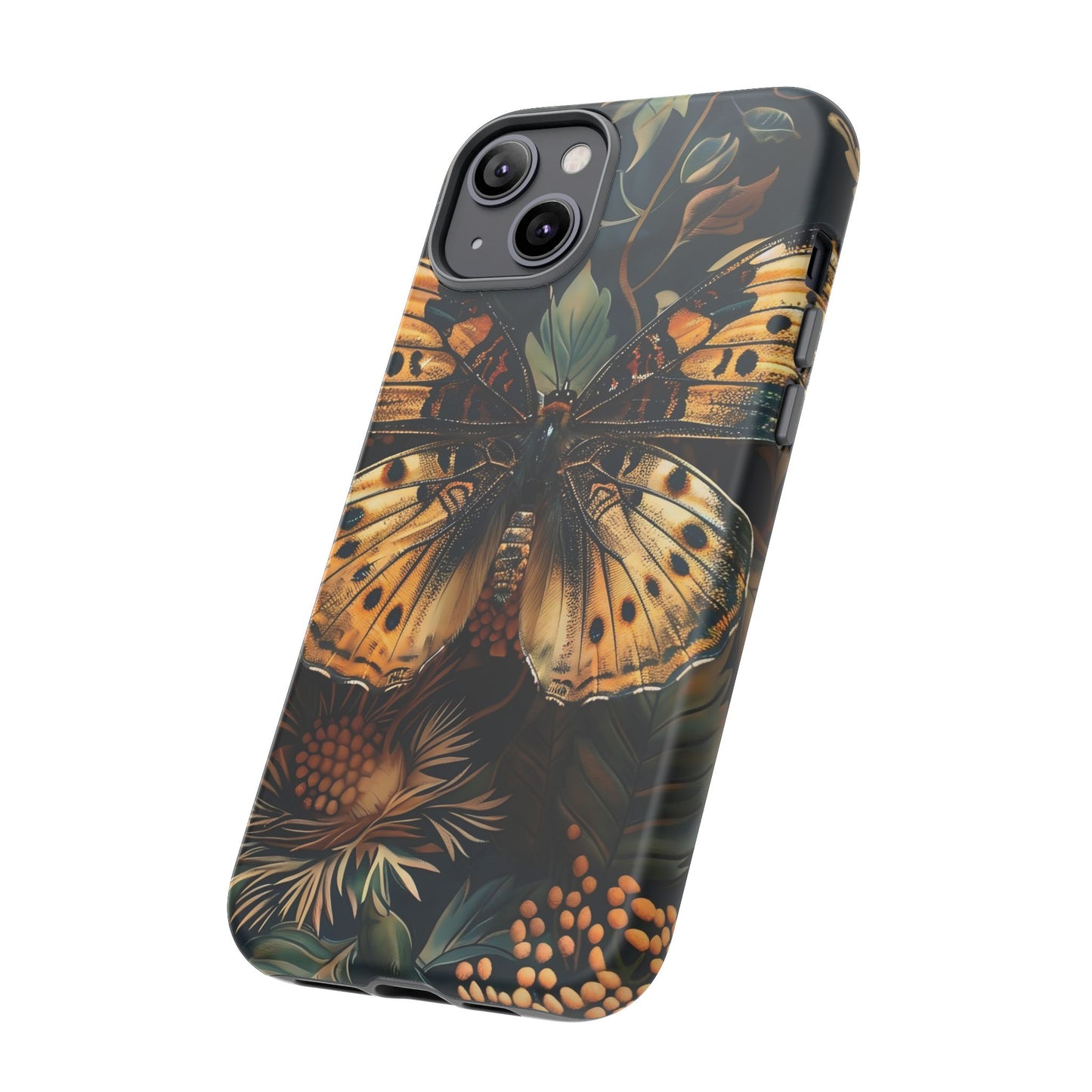 Butterfly Floral Phone Case, Tough Cases, Protective Cover, Unique Gift, Nature Lover, Art Print, Spring Decor