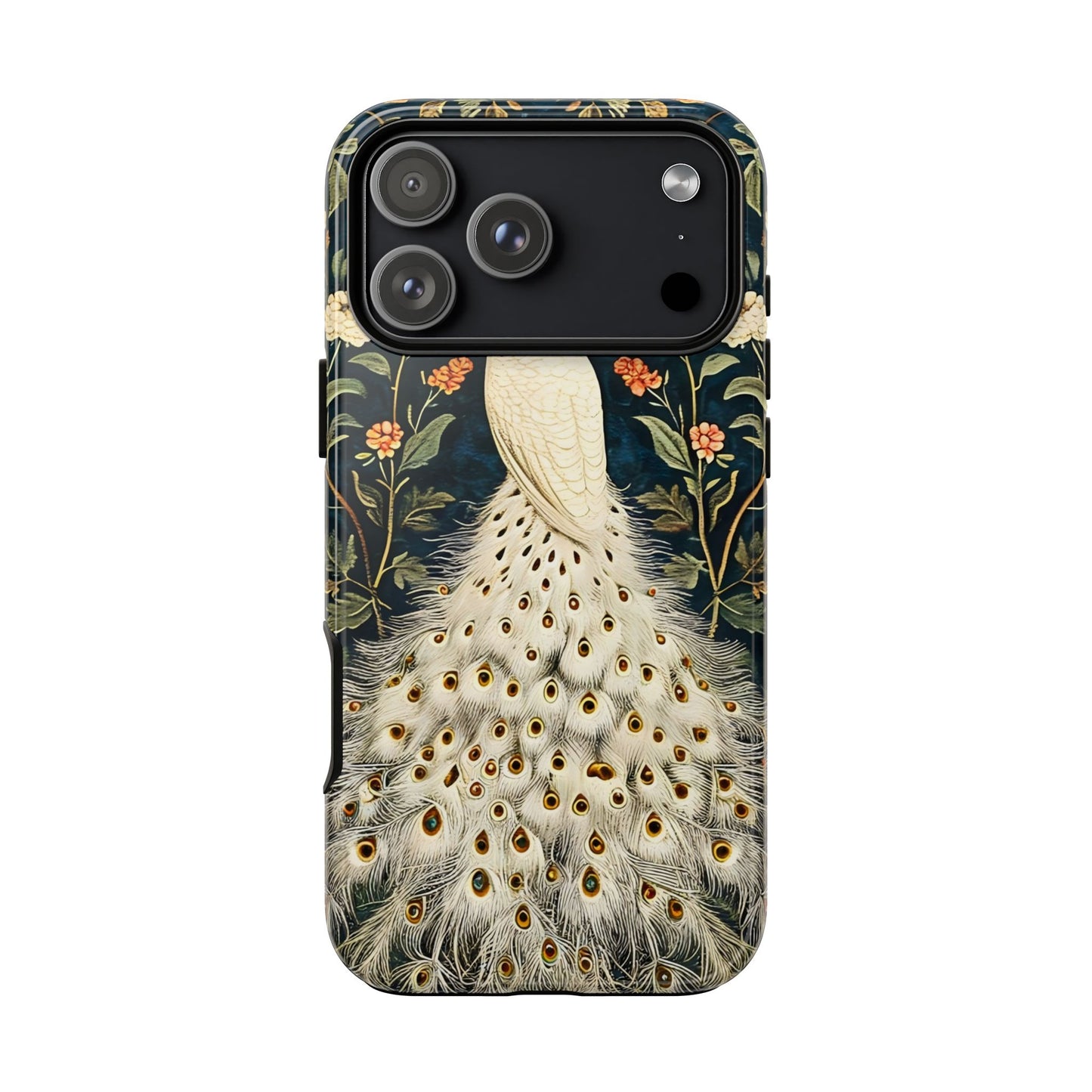 Elegant Peacock Phone Case, Floral Phone Cover, Tough Cases, Stylish Tech Gift, Nature Lover Accessory, Birthday Gift