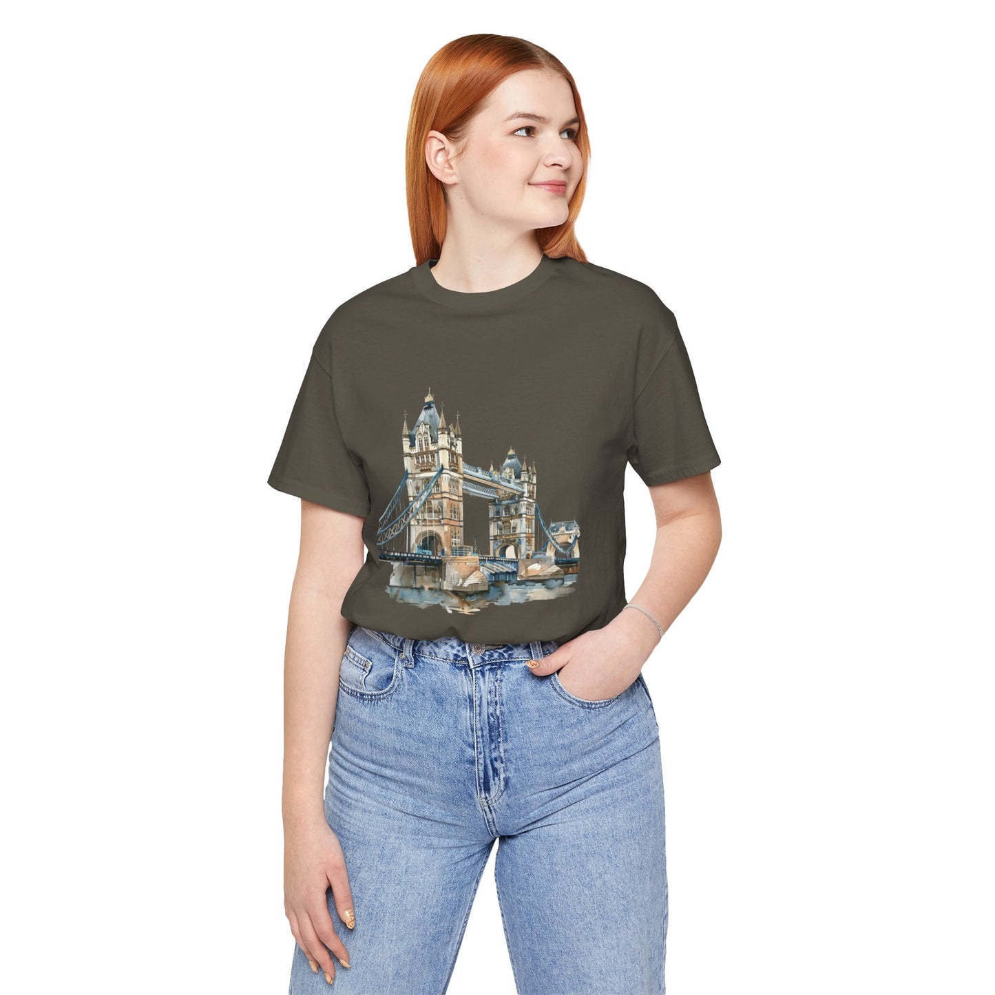 Unisex Jersey Short Sleeve Tee - London Bridge - Iconic Landmark and Historical Beauty
