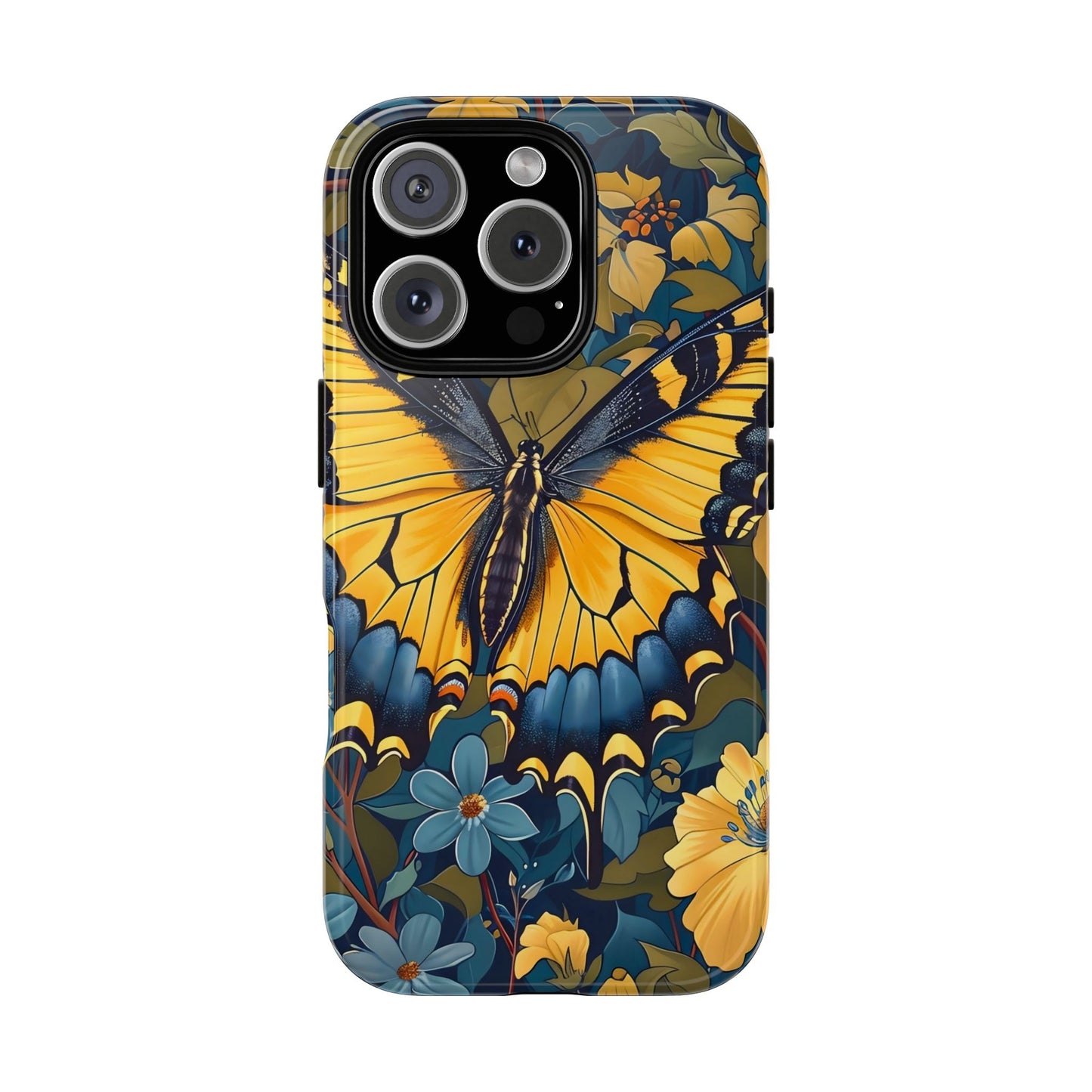 Colorful Butterfly Phone Case, Floral Design, Tough Cases, Protective Cover, Gifts for Nature Lovers, Birthday Present