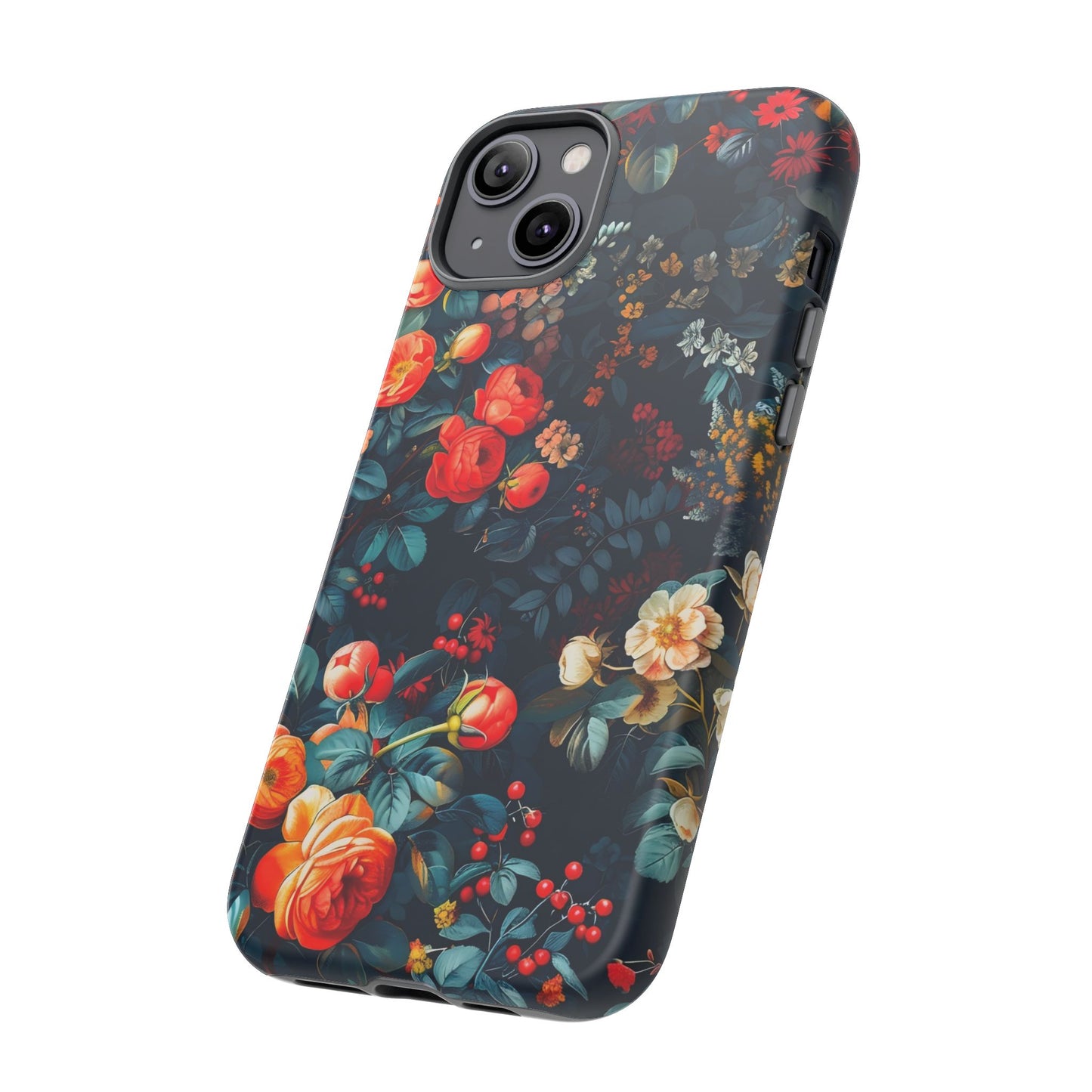 Floral Phone Case - Tough Cases, iPhone Protection, Elegant Floral Design, Gift for Her, Stylish Tech Accessory