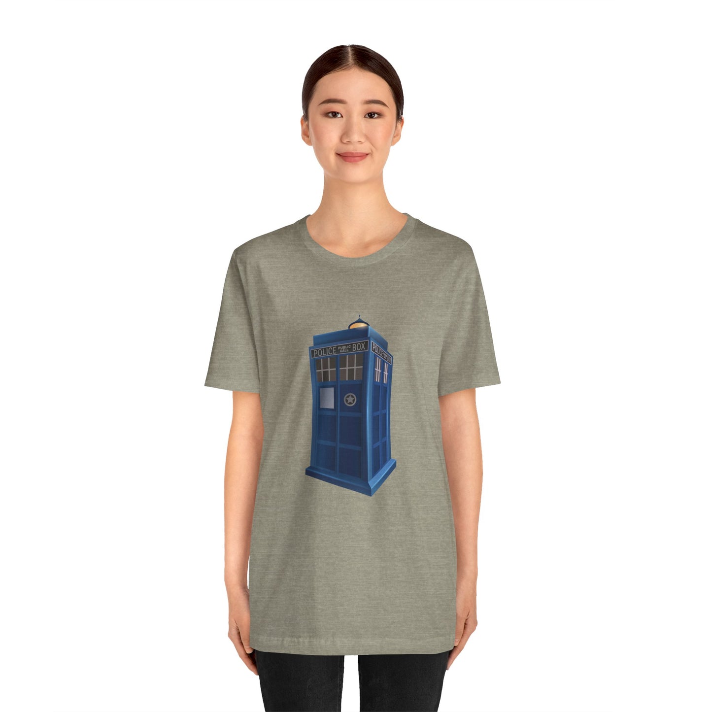 Unisex Jersey Short Sleeve Tee - British Police Public Call Box - Iconic TARDIS