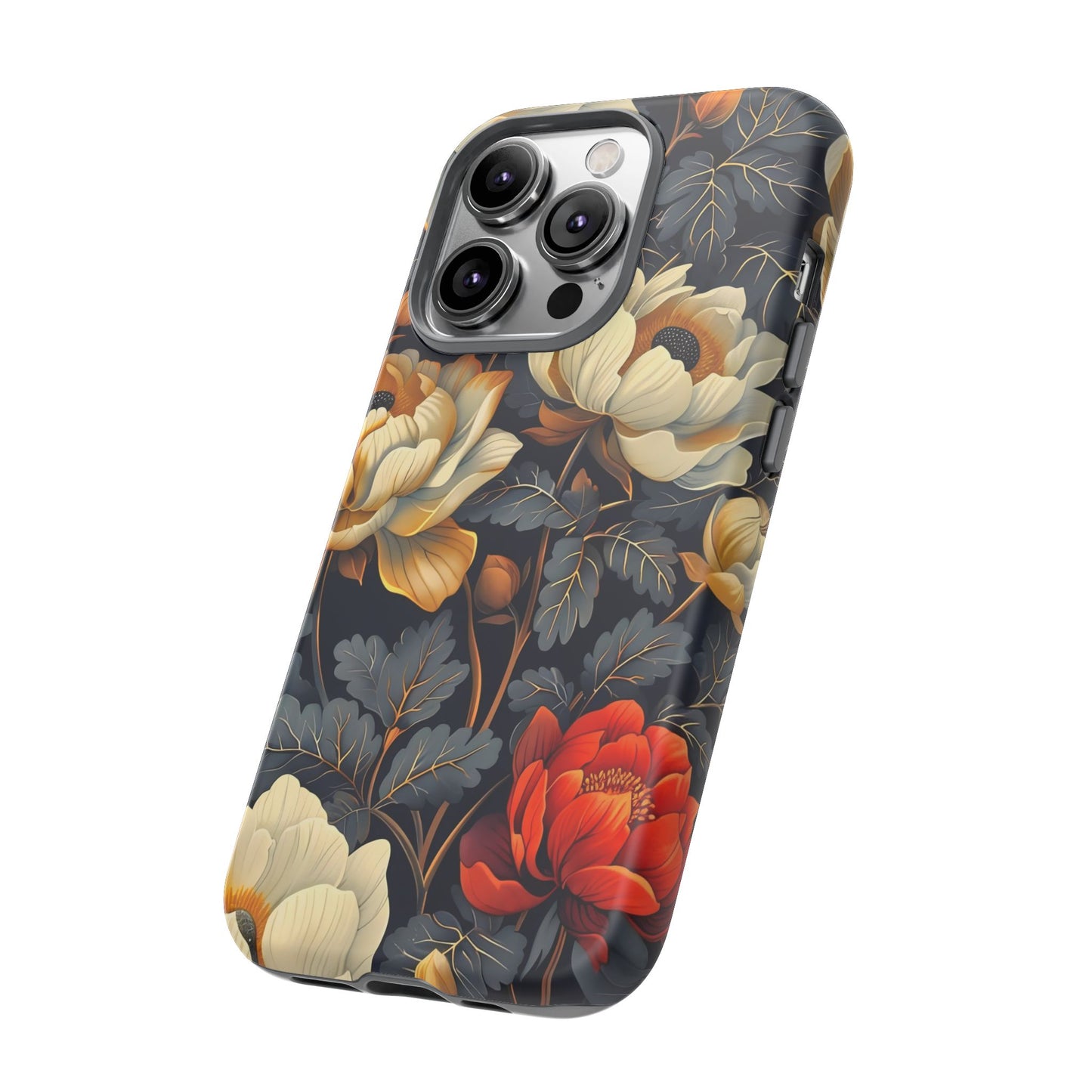 Floral Phone Case - Tough Cases, Stylish Mobile Cover, Flower Design, Holiday Gift, Trendy Accessory, Eco-Friendly Case