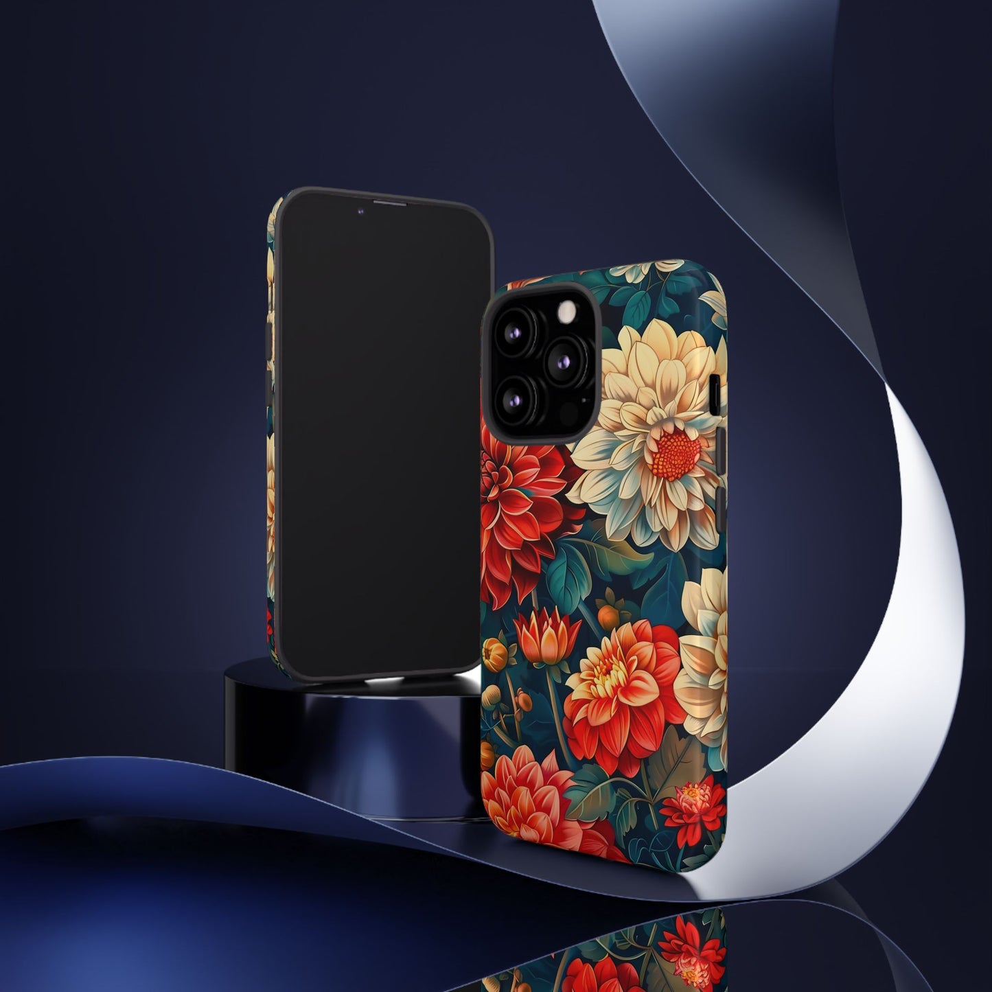 Floral Phone Case - Vibrant Tough Cases, Stylish Floral Cell Phone Cover, Gift for Her, Trendy Phone Accessory, Flower Design