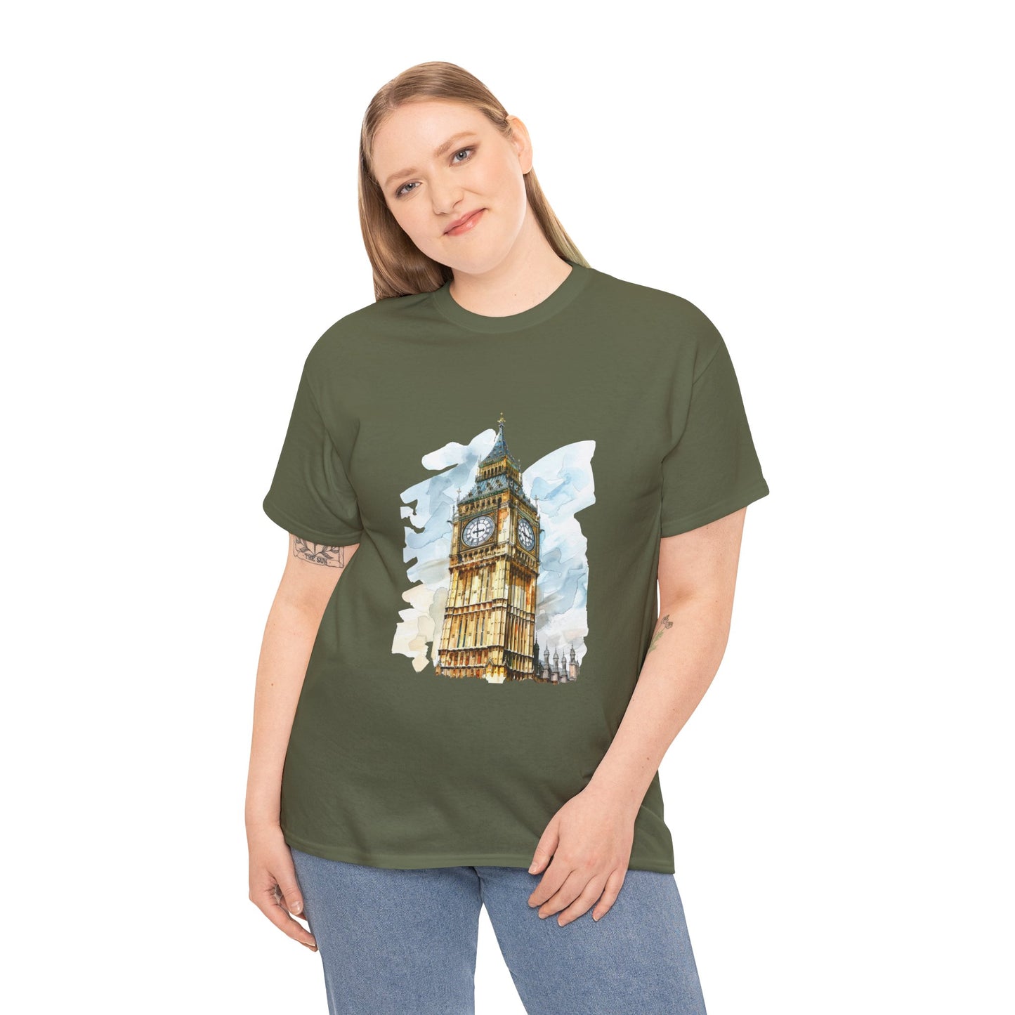 Unisex Heavy Cotton Tee - Echoes of London - Big Ben’s Legacy