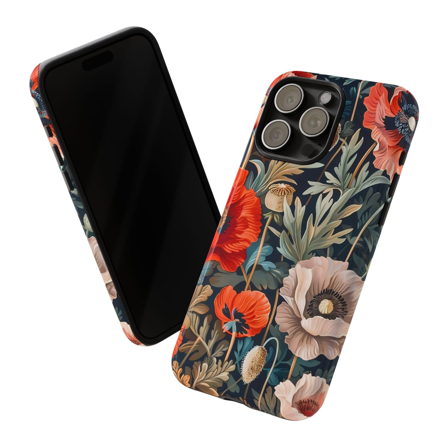 Floral Phone Case - Tough Cases, Flower Design, Chic Tech Accessories, Stylish Gifts, Unique Phone Protectors