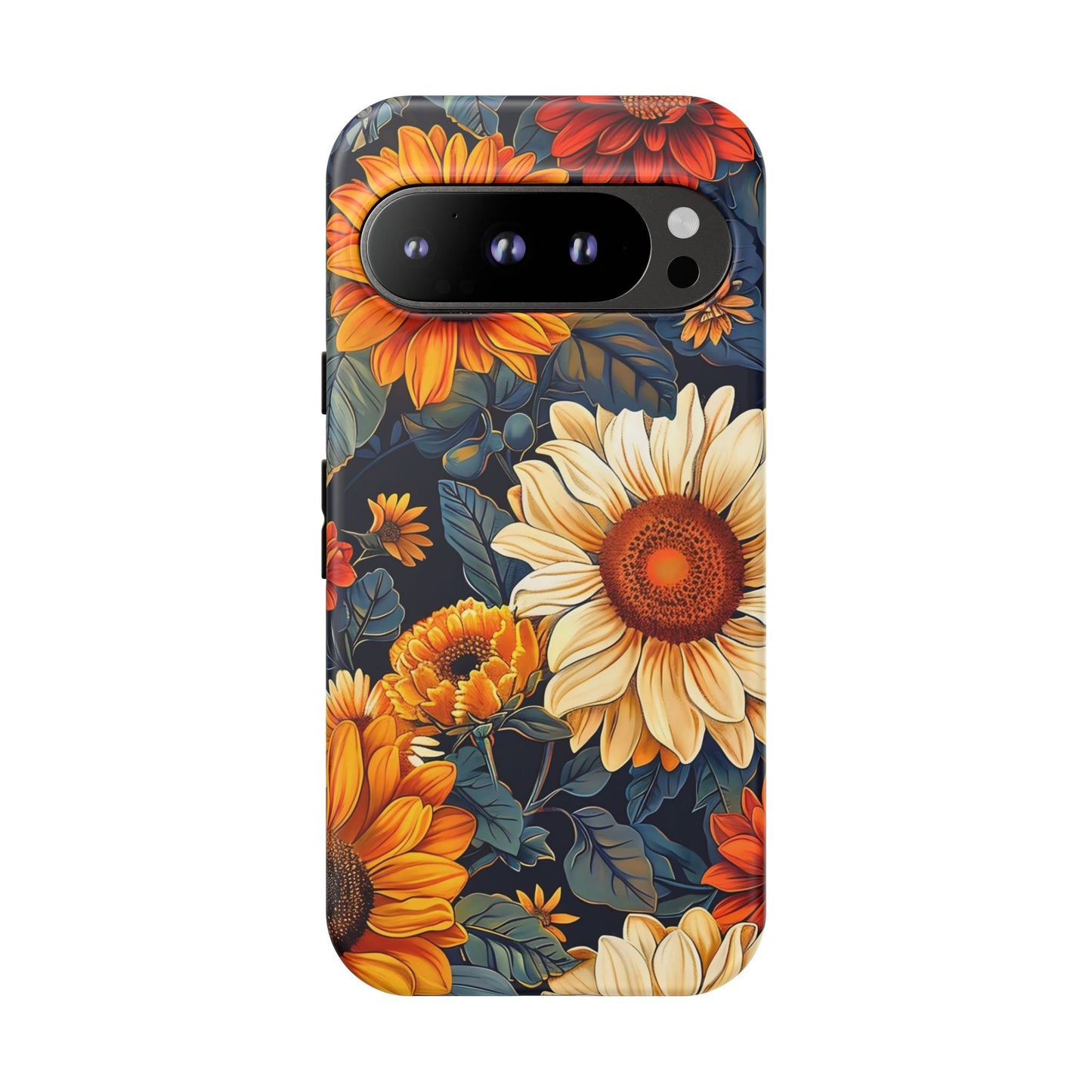 Floral Tough Phone Case | Sunflower Design, iPhone Cover, Protective Case, Gifts for Her, Floral Phone Accessory